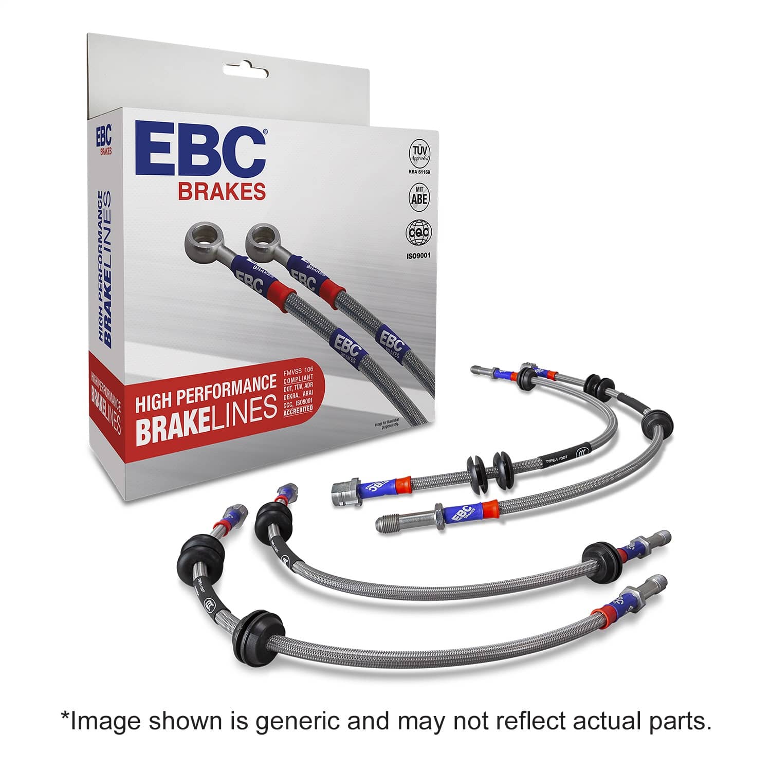 EBC Brakes - BLA7752-4L - Front and Rear - Brake Hydraulic Line Kit