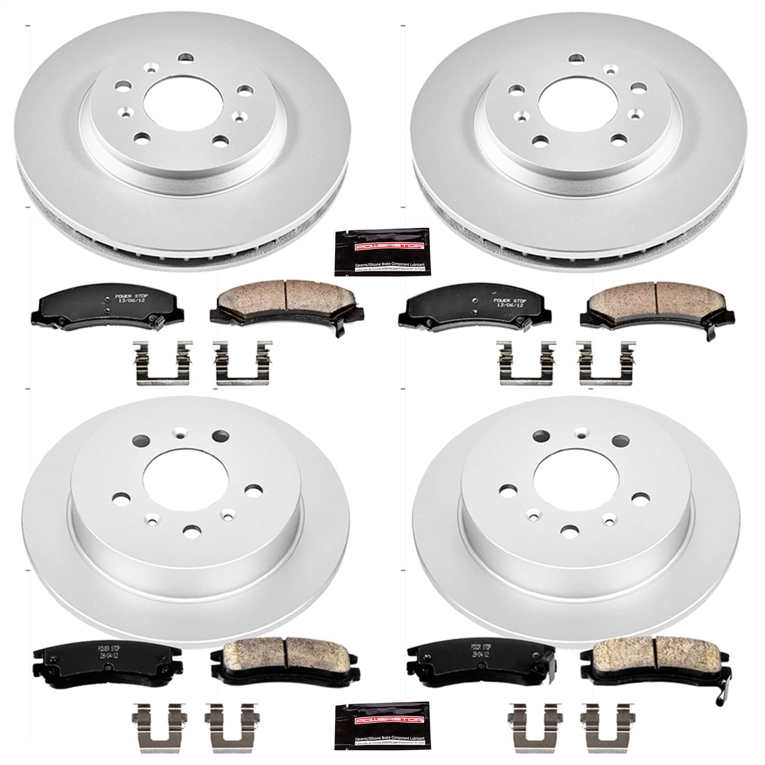 Power Stop - CRK1438 - Front and Rear - Disc Brake Pad and Rotor Kit