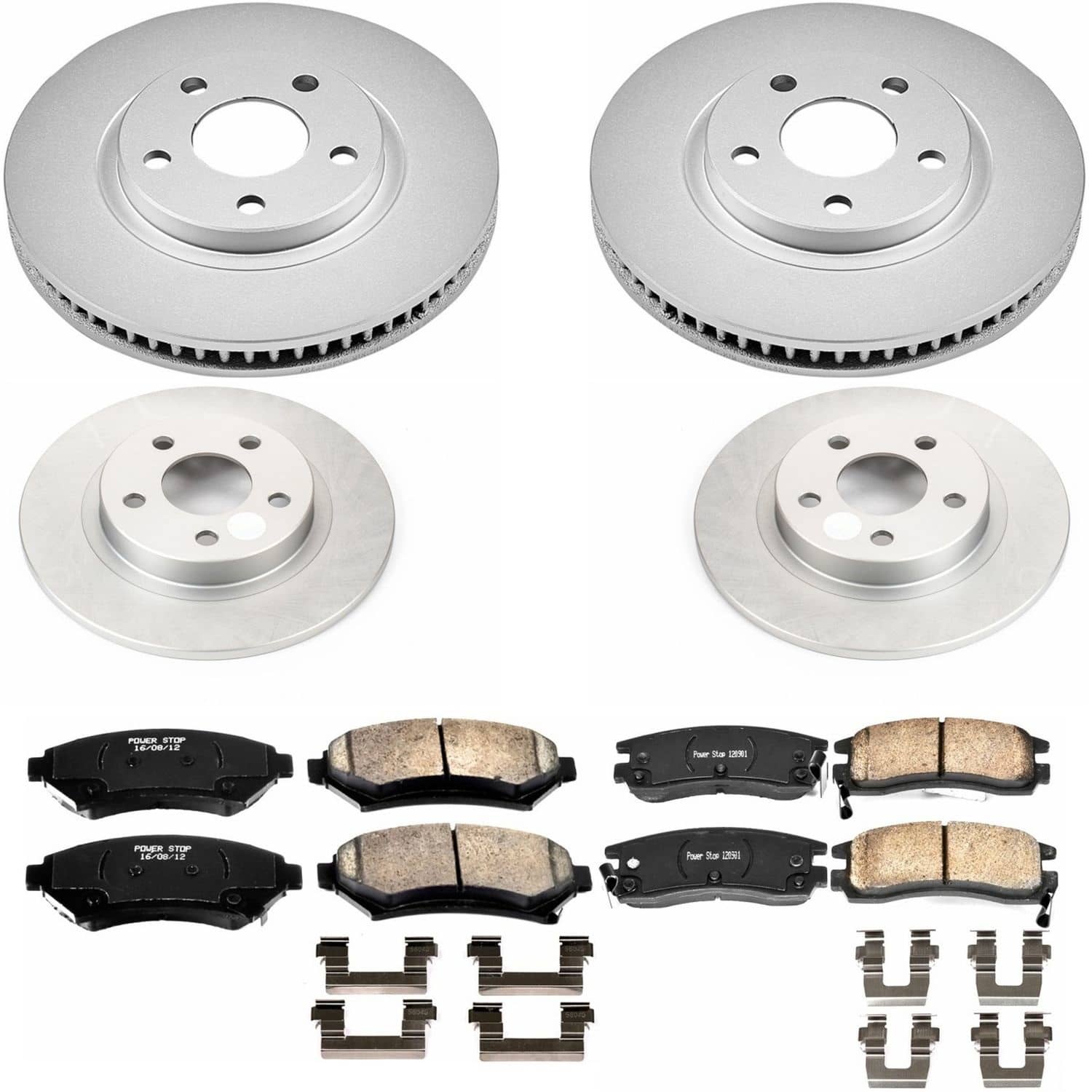 Power Stop - CRK1545 - Front and Rear - Disc Brake Pad and Rotor Kit