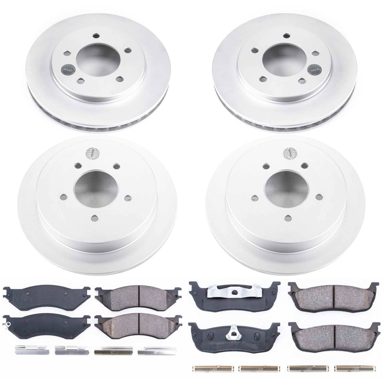 Power Stop - CRK1870 - Front and Rear - Disc Brake Pad and Rotor Kit