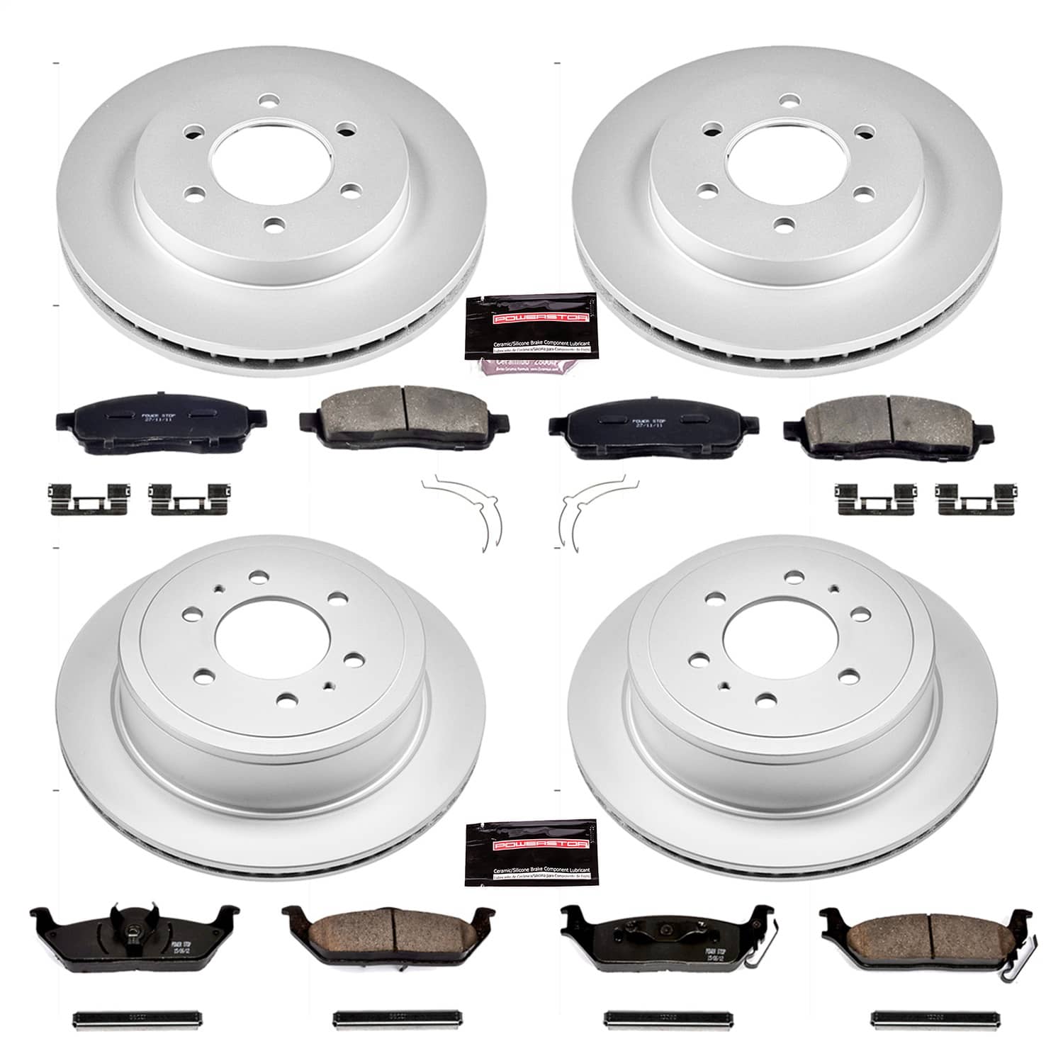 Power Stop - CRK1944 - Front and Rear - Disc Brake Pad and Rotor Kit