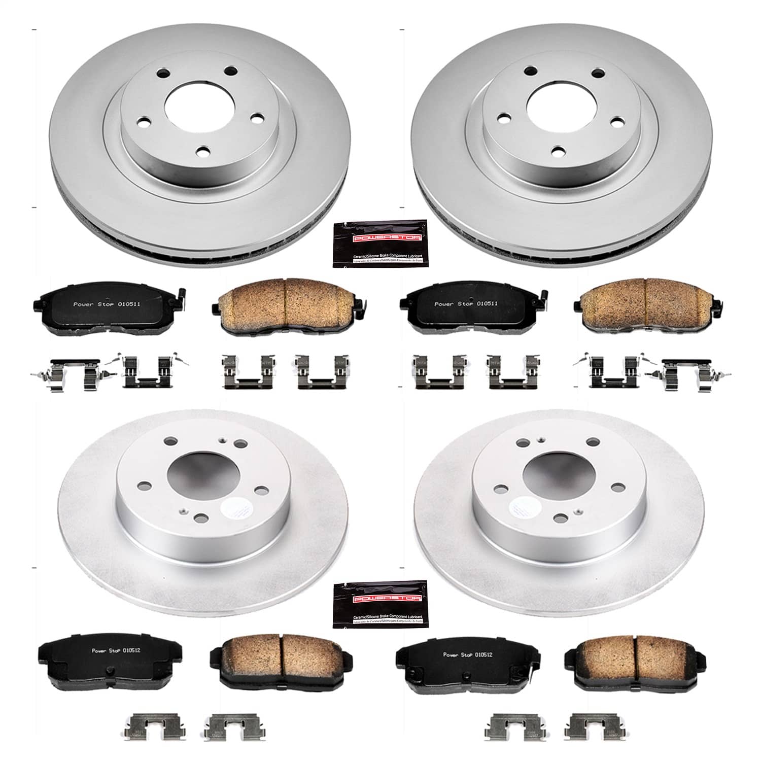 Power Stop - CRK2706 - Front and Rear - Disc Brake Pad and Rotor Kit