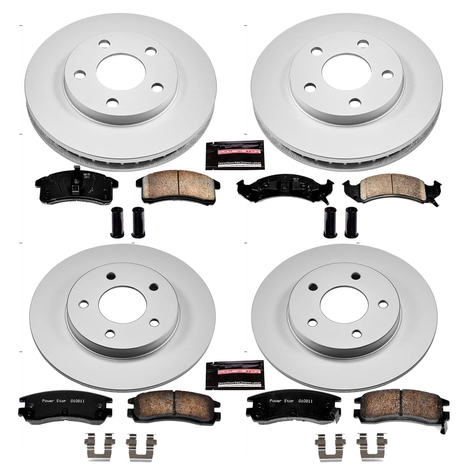 Power Stop - CRK2763 - Front and Rear - Disc Brake Pad and Rotor Kit