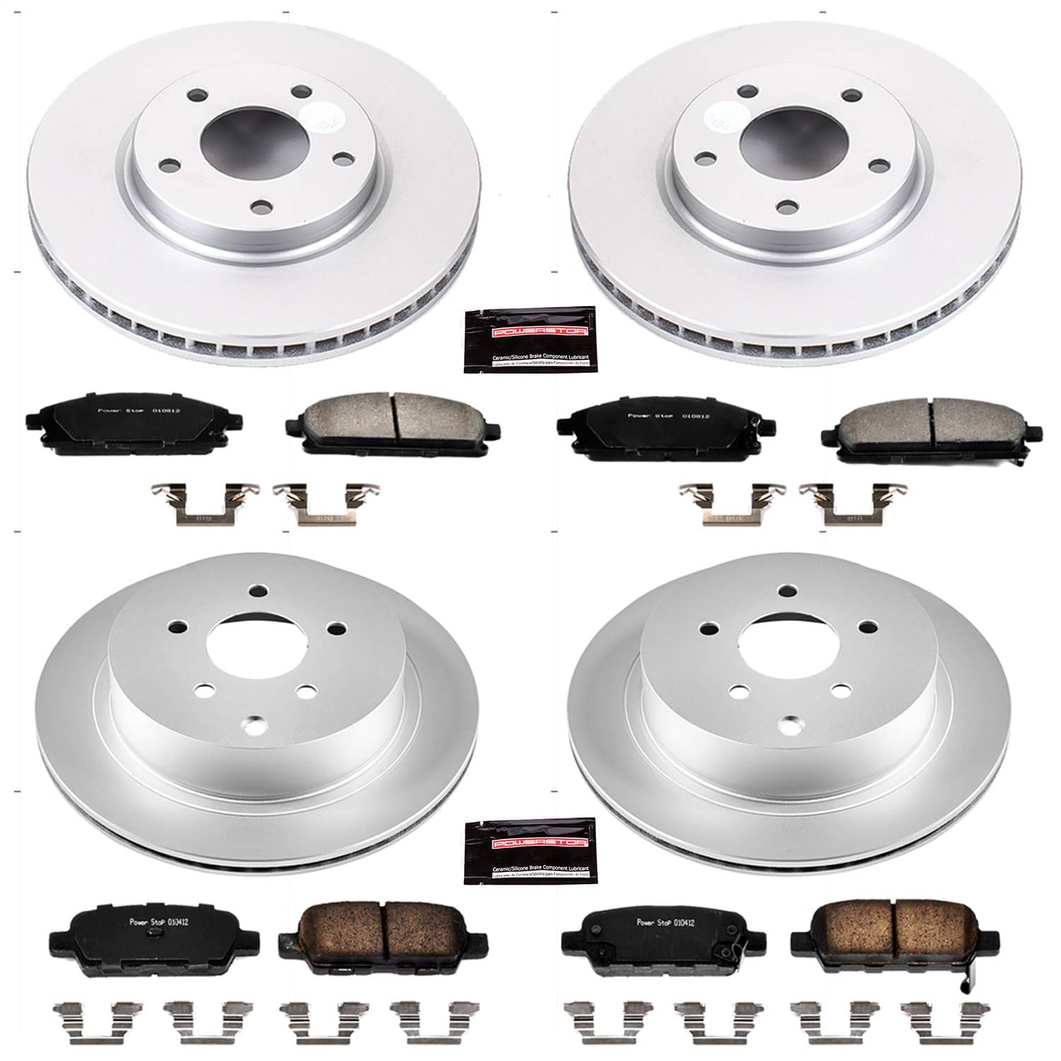 Power Stop - CRK2766 - Front and Rear - Disc Brake Pad and Rotor Kit