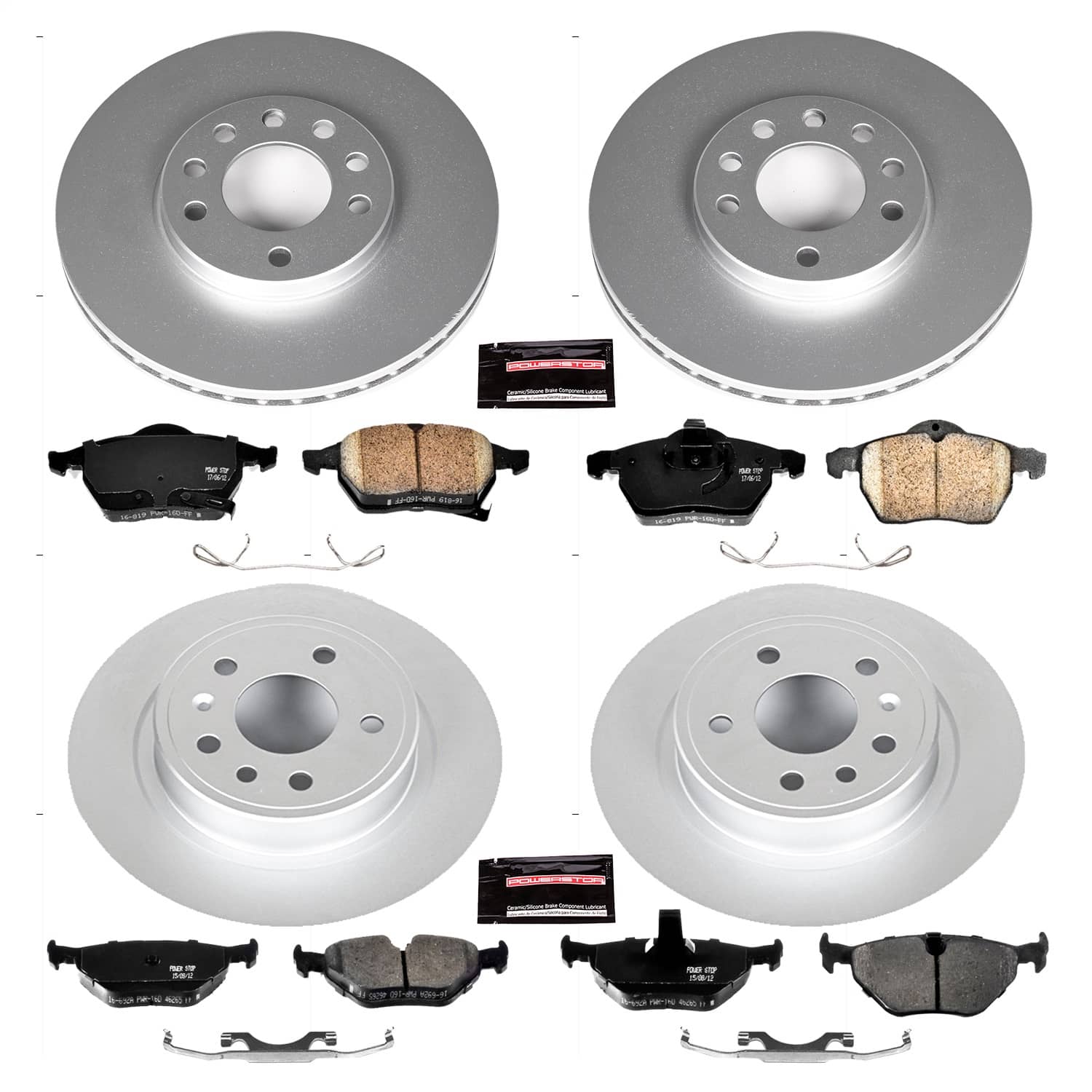 Power Stop - CRK2808 - Front and Rear - Disc Brake Pad and Rotor Kit