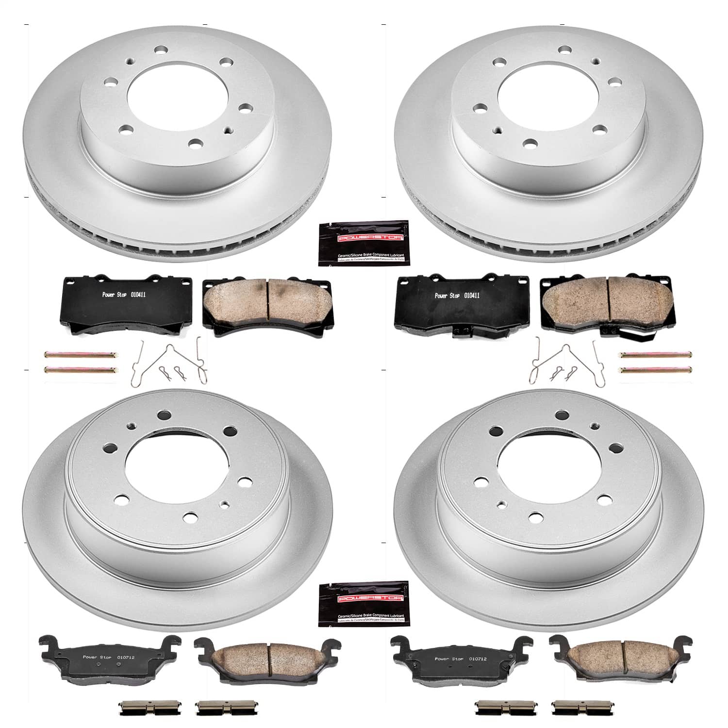 Power Stop - CRK2820 - Front and Rear - Disc Brake Pad and Rotor Kit
