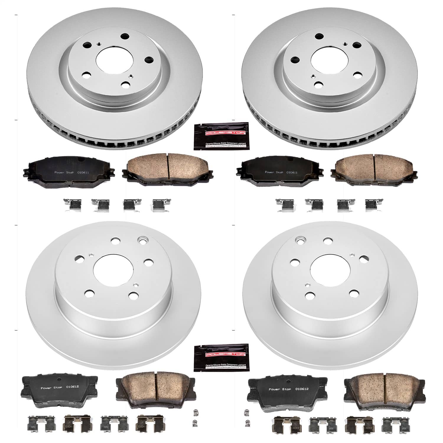 Power Stop - CRK4101 - Front and Rear - Disc Brake Pad and Rotor Kit