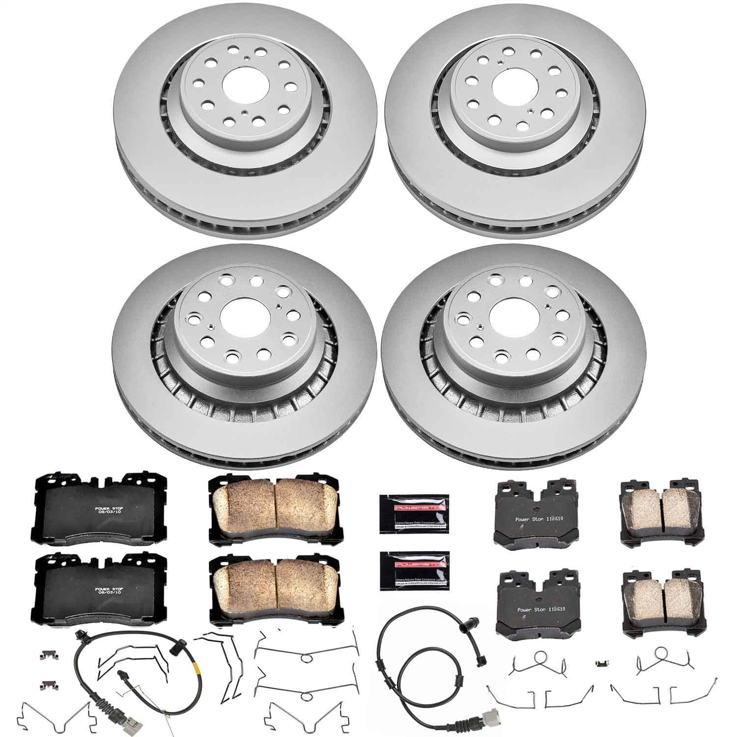 Power Stop - CRK4112 - Front and Rear - Disc Brake Pad and Rotor Kit