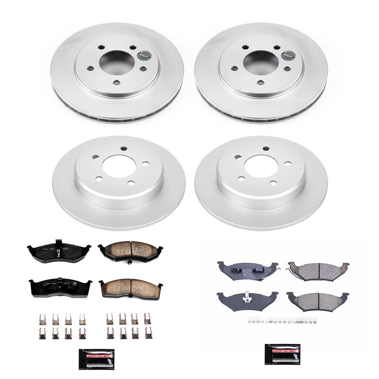 Power Stop - CRK4394 - Front and Rear - Disc Brake Pad and Rotor Kit