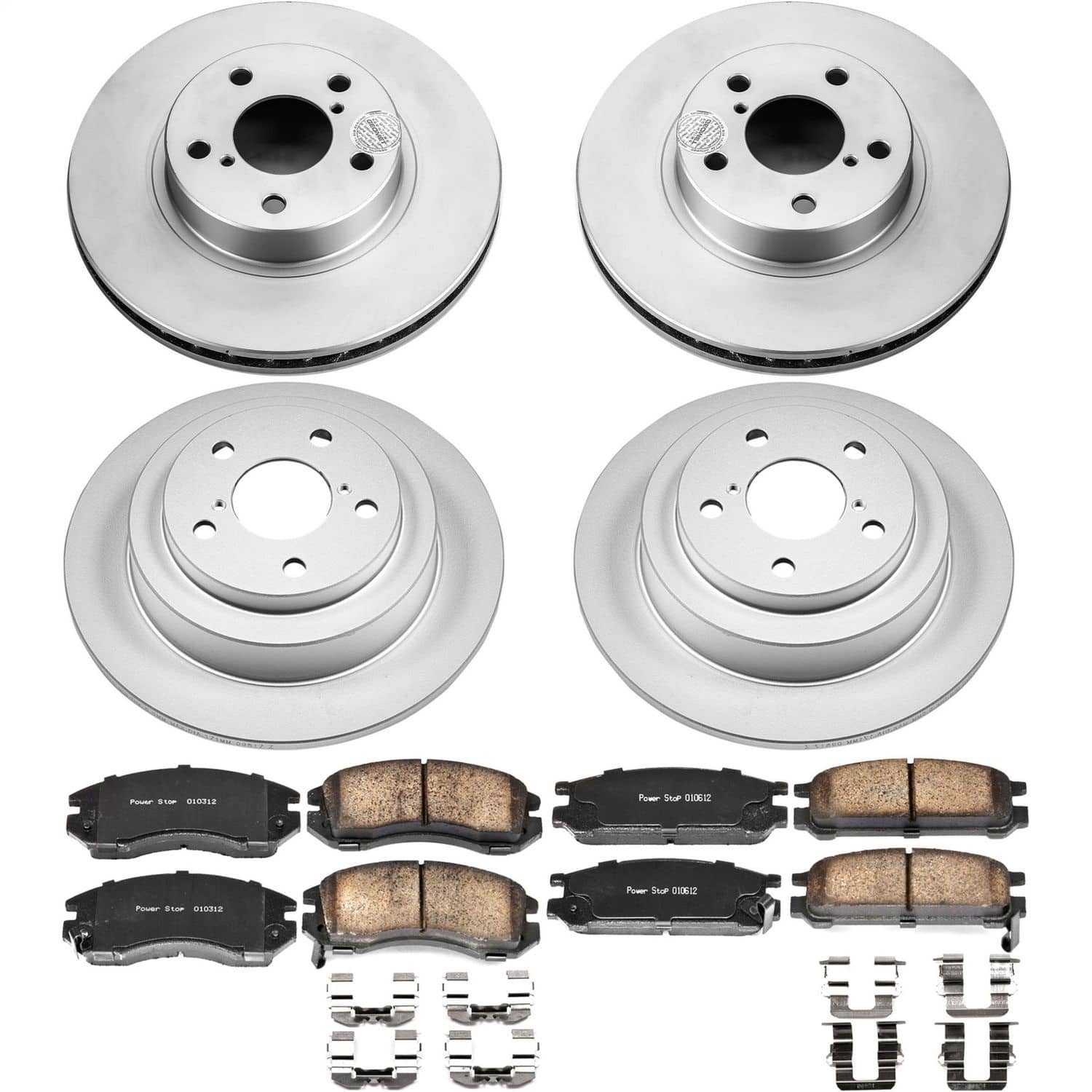 Power Stop - CRK444 - Front and Rear - Disc Brake Pad and Rotor Kit