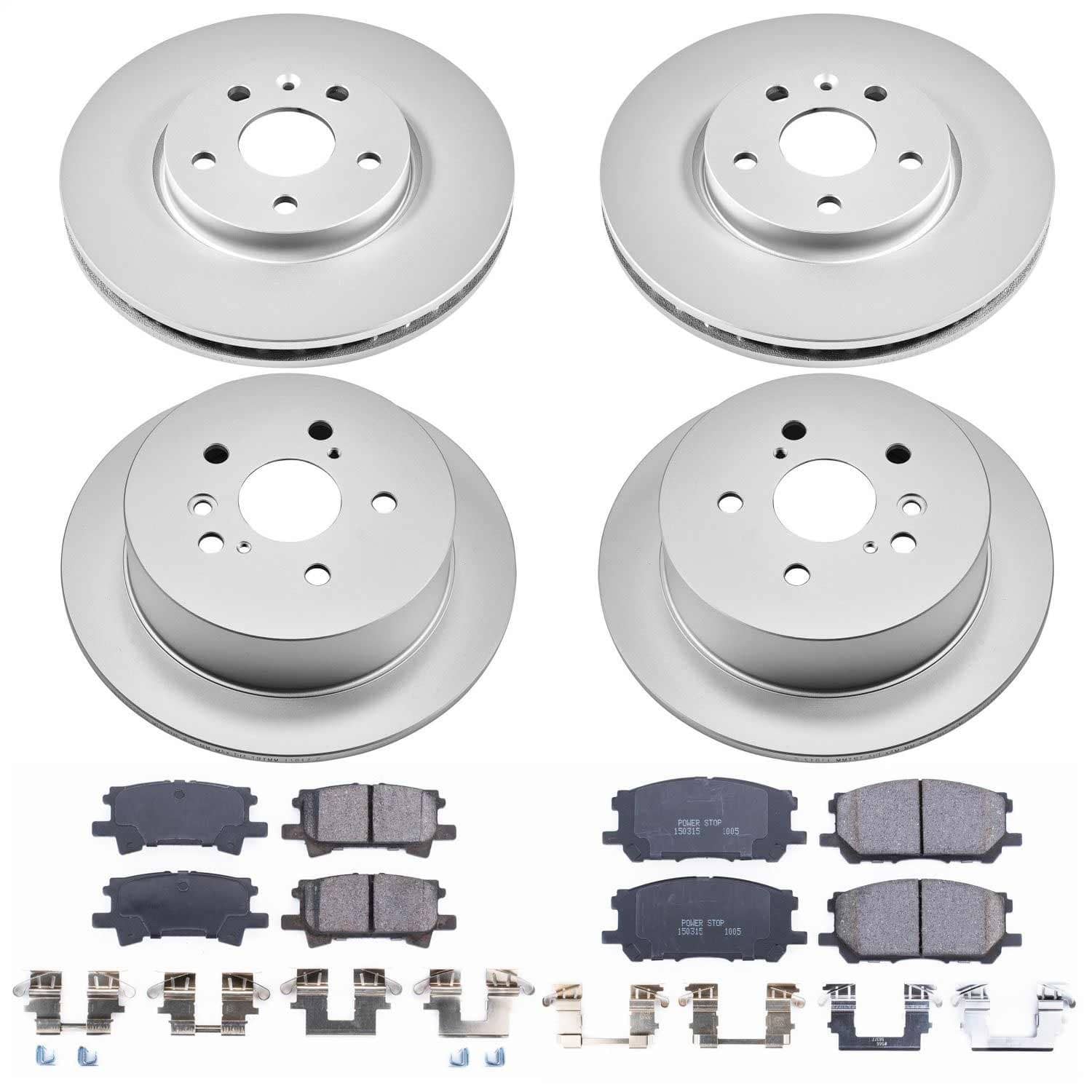 Power Stop - CRK4530 - Front and Rear - Disc Brake Pad and Rotor Kit