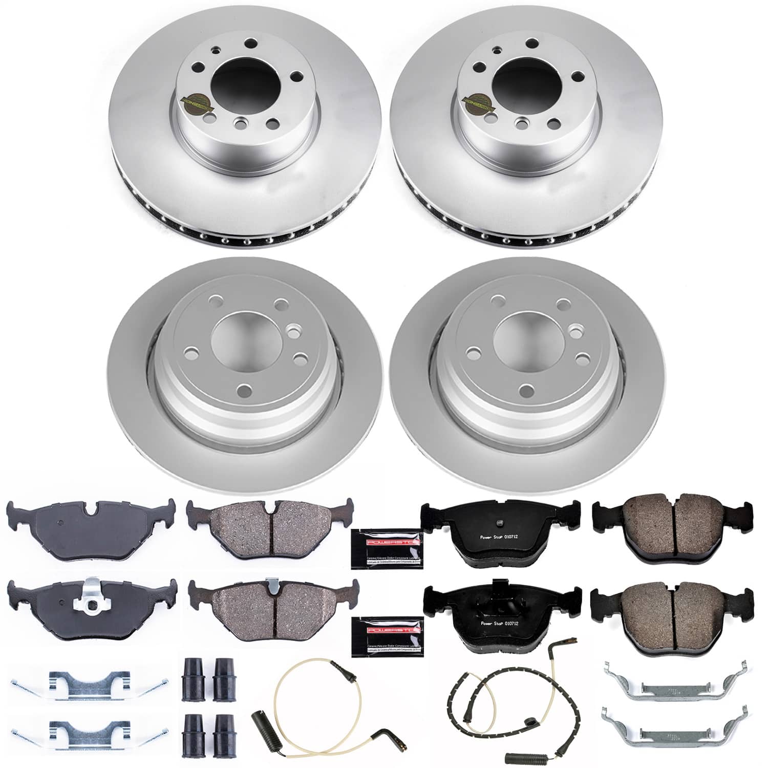 Power Stop - CRK505 - Front and Rear - Disc Brake Pad and Rotor Kit