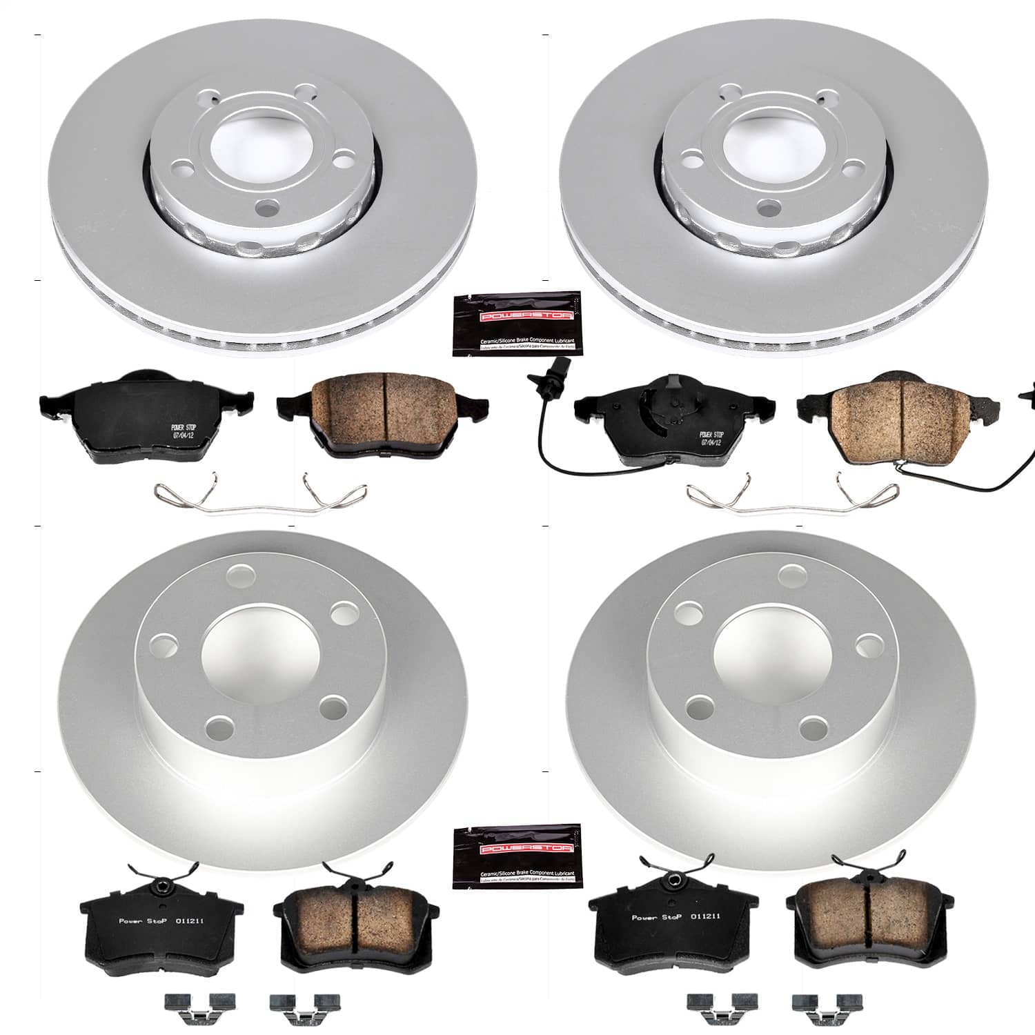 Power Stop - CRK529 - Front and Rear - Disc Brake Pad and Rotor Kit
