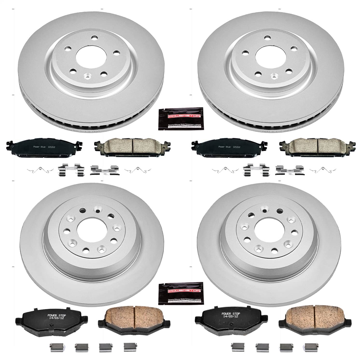 Power Stop - CRK5584 - Front and Rear - Disc Brake Pad and Rotor Kit