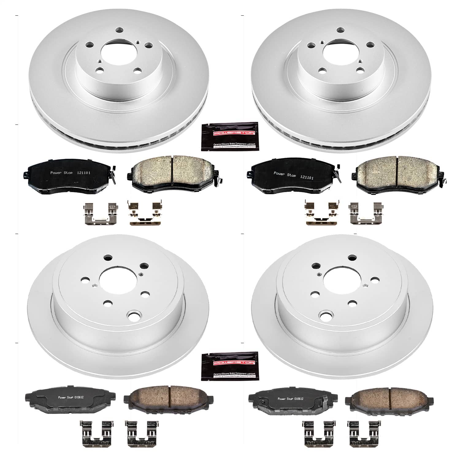 Power Stop - CRK6083 - Front and Rear - Disc Brake Pad and Rotor Kit