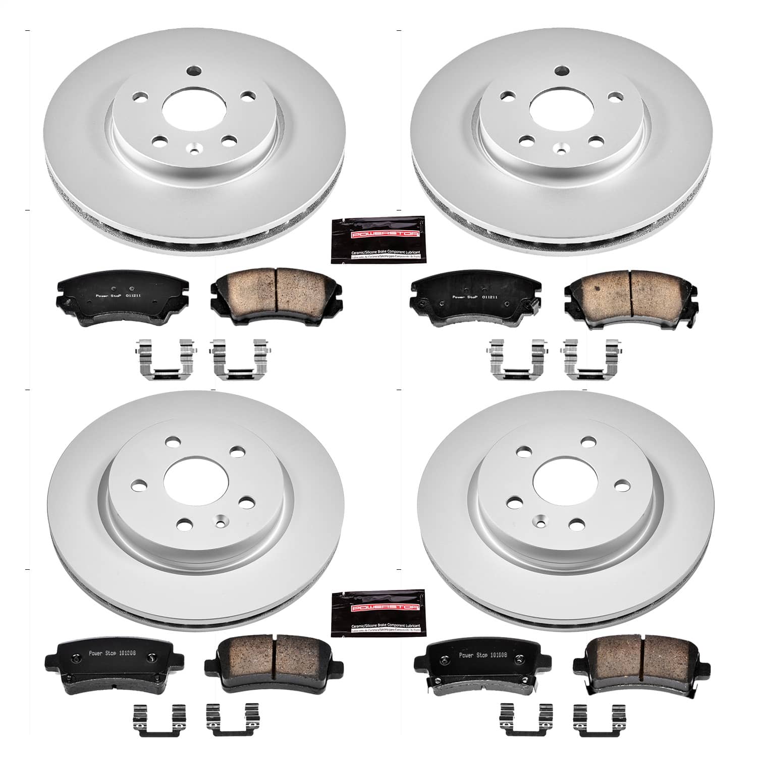 Power Stop - CRK6330 - Front and Rear - Disc Brake Pad and Rotor Kit