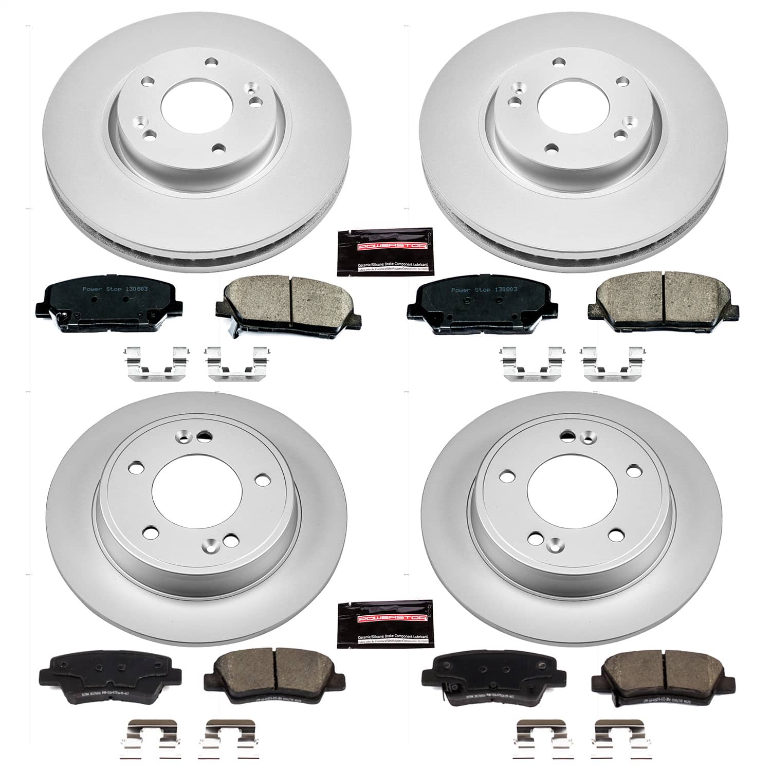 Power Stop - CRK6485 - Front and Rear - Disc Brake Pad and Rotor Kit