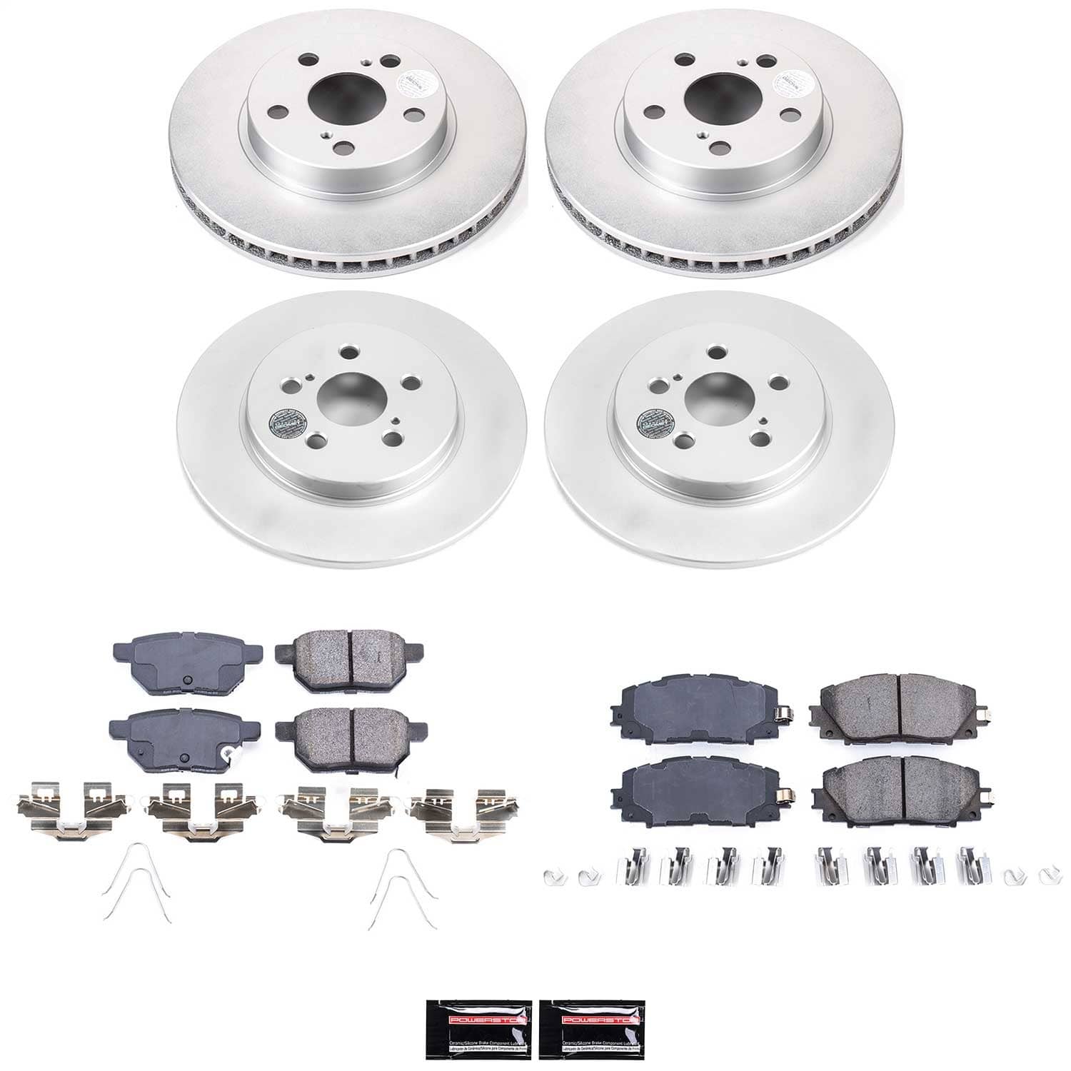 Power Stop - CRK6487 - Front and Rear - Disc Brake Pad and Rotor Kit