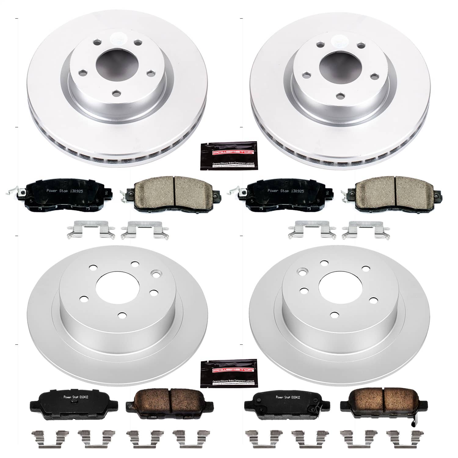 Power Stop - CRK6495 - Front and Rear - Disc Brake Pad and Rotor Kit