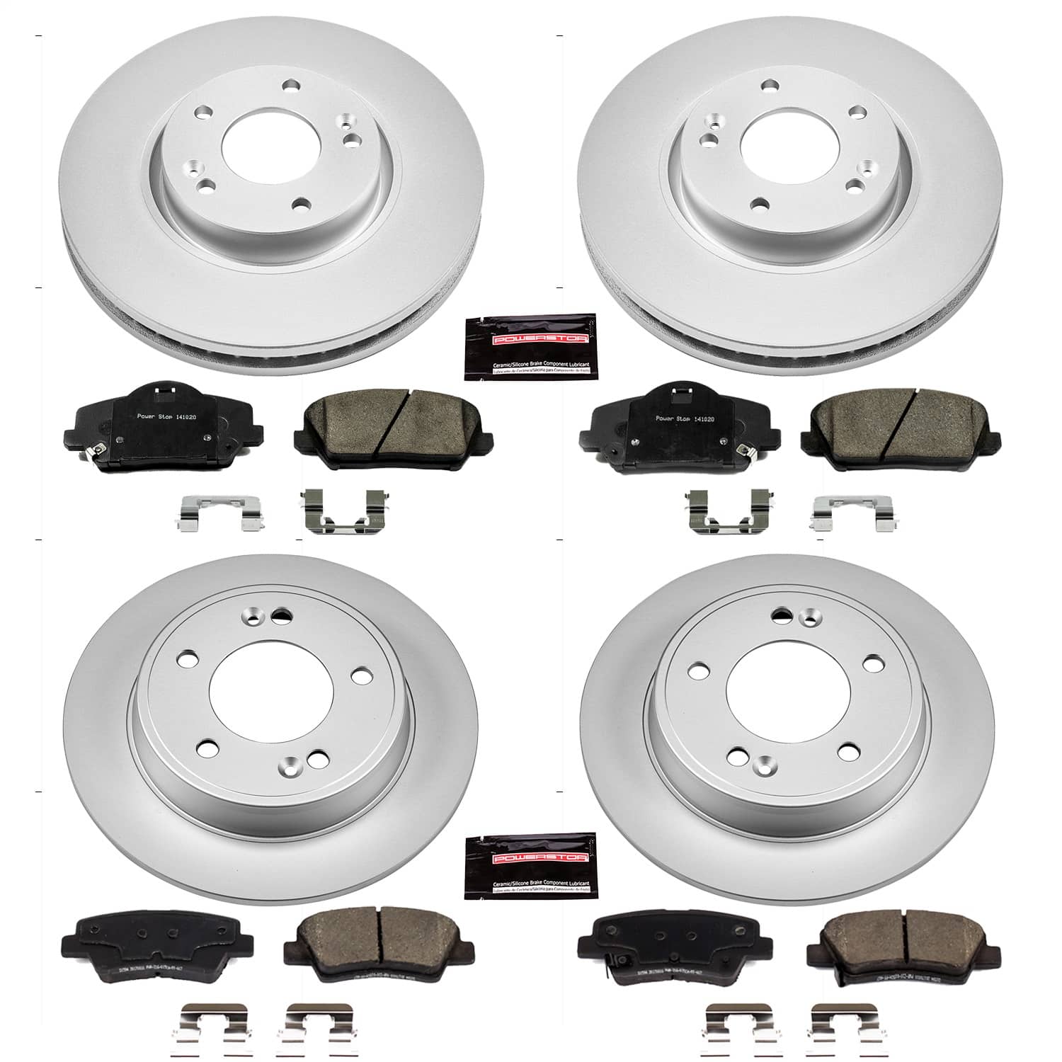 Power Stop - CRK6934 - Front and Rear - Disc Brake Pad and Rotor Kit