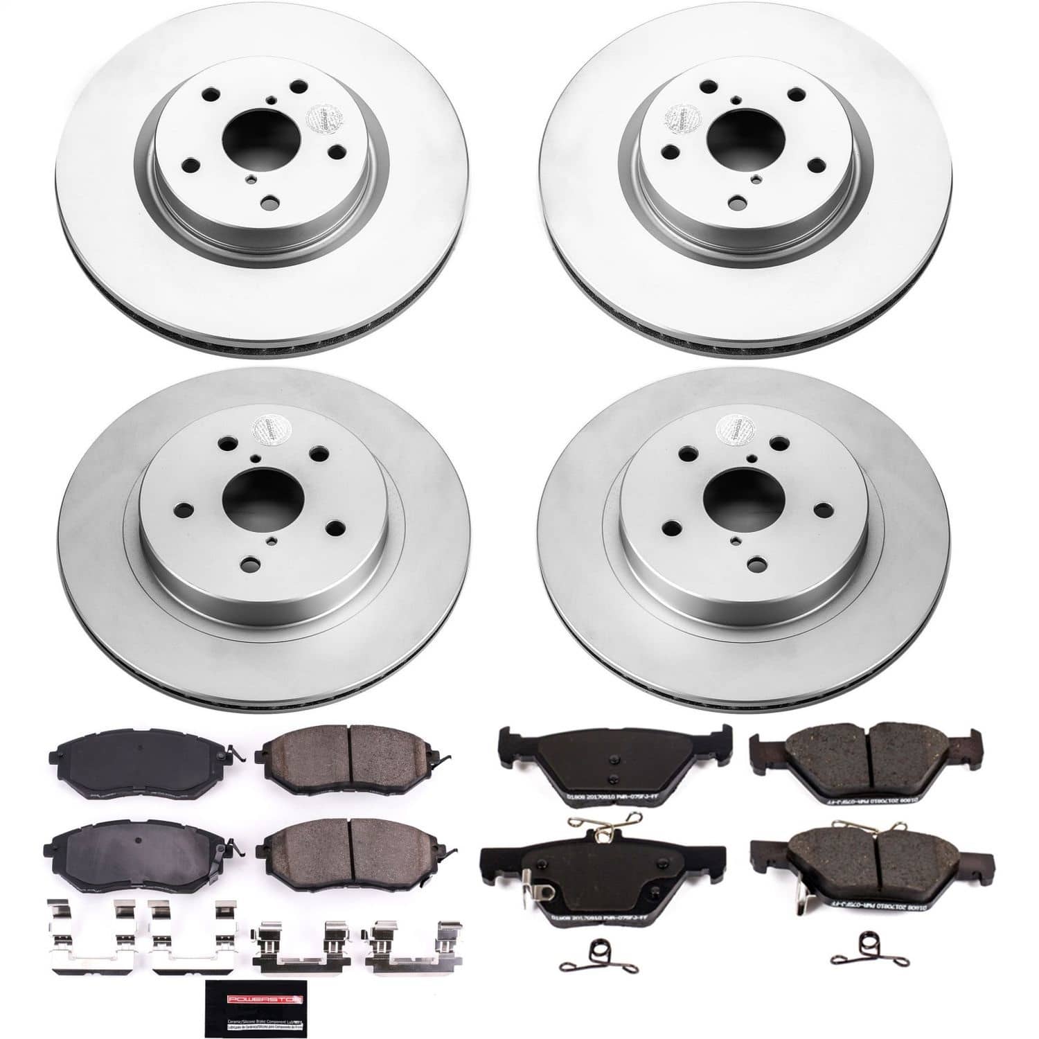 Power Stop - CRK7028 - Front and Rear - Disc Brake Pad and Rotor Kit