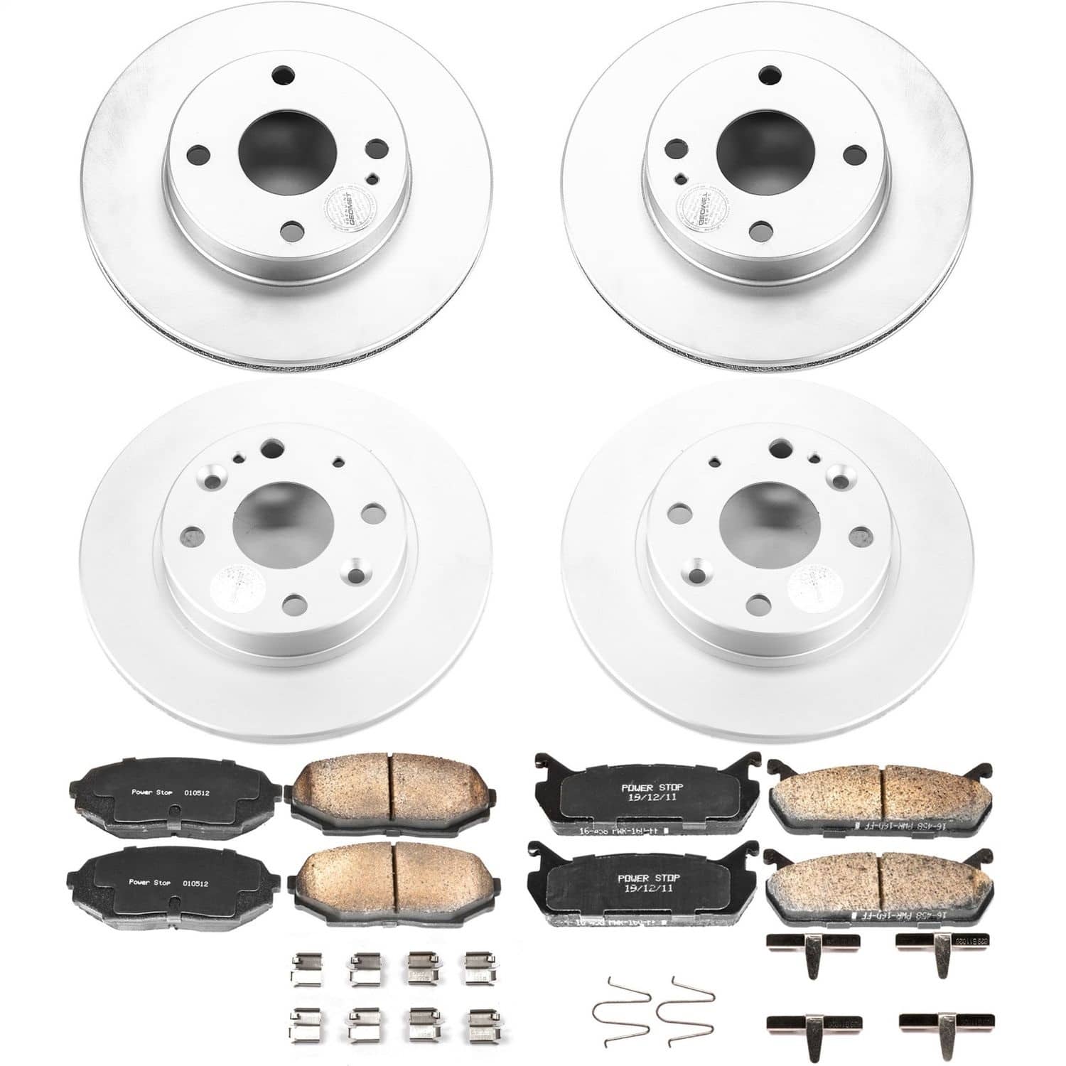 Power Stop - CRK718 - Front and Rear - Disc Brake Pad and Rotor Kit
