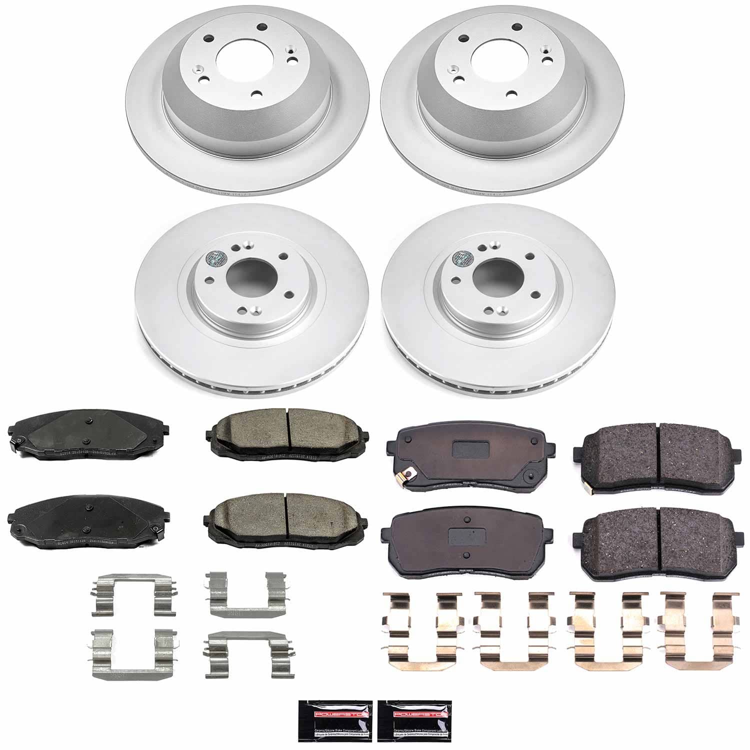 Power Stop - CRK7286 - Front and Rear - Disc Brake Pad and Rotor Kit