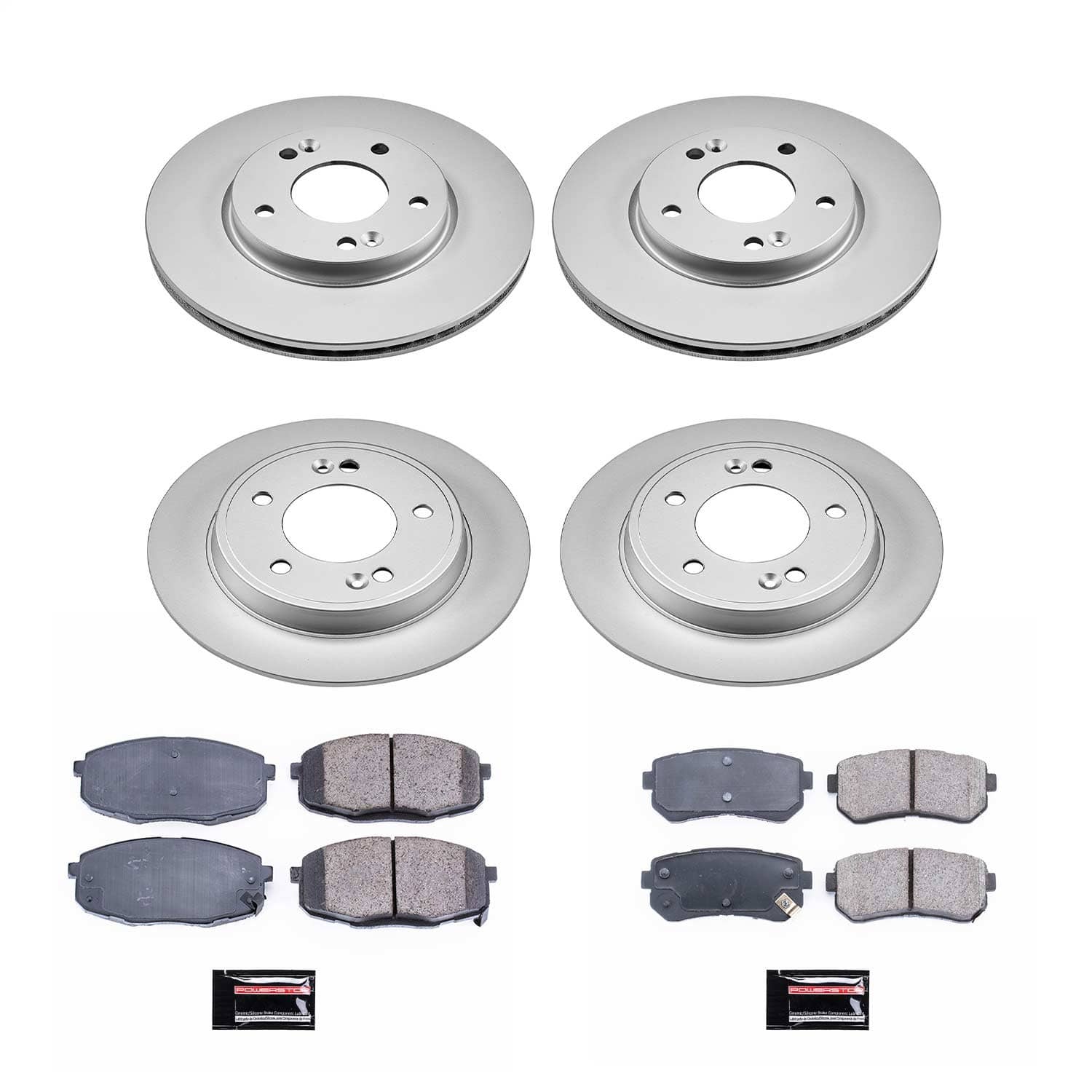 Power Stop - CRK8278 - Front and Rear - Disc Brake Pad and Rotor Kit