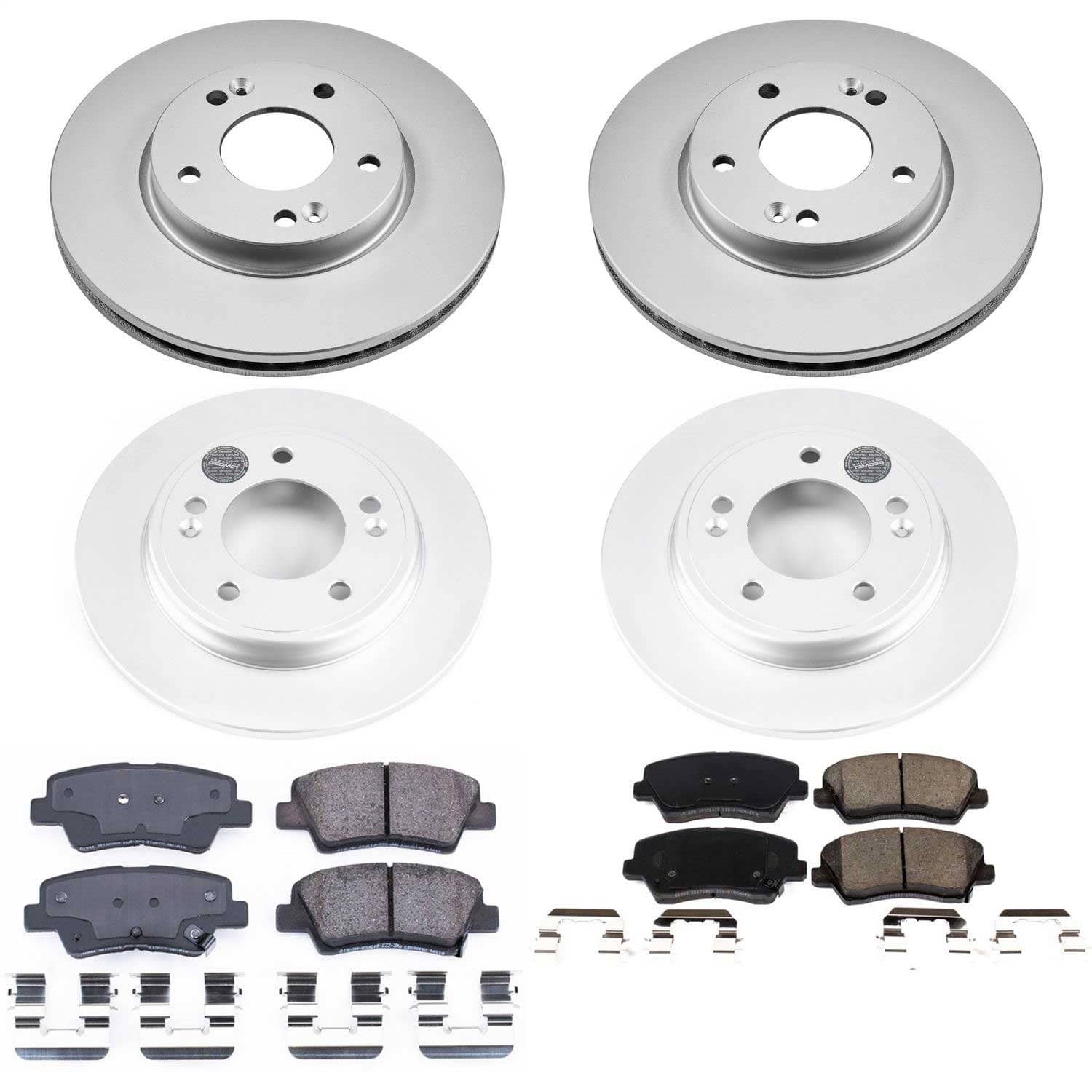 Power Stop - CRK8346 - Front and Rear - Disc Brake Pad and Rotor Kit