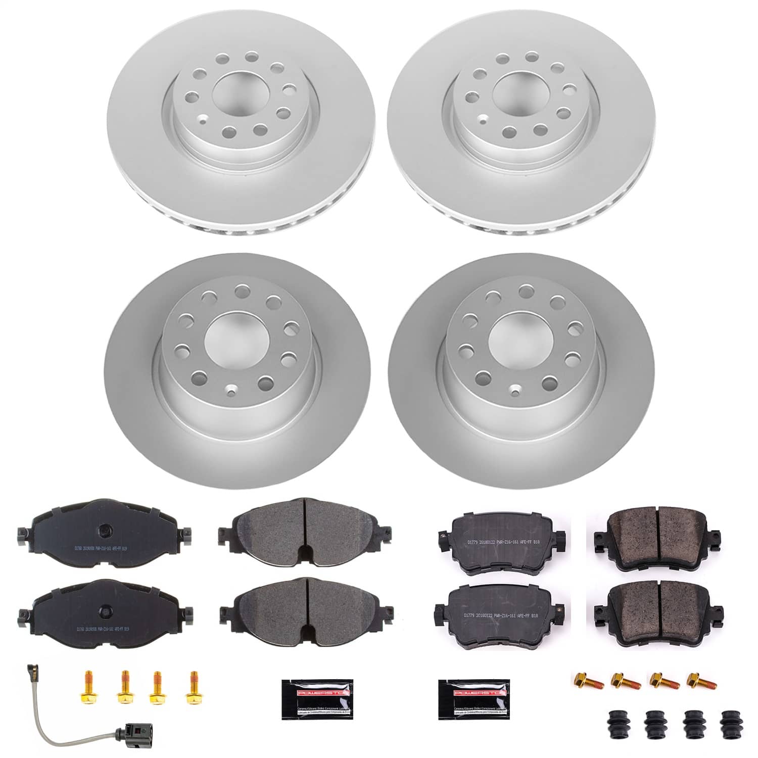 Power Stop - CRK8364 - Front and Rear - Disc Brake Pad and Rotor Kit