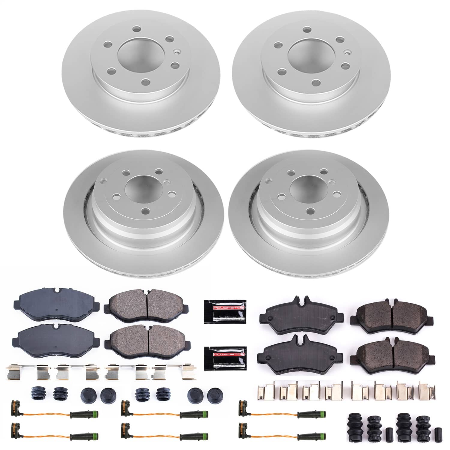 Power Stop - CRK8449 - Front and Rear - Disc Brake Pad and Rotor Kit