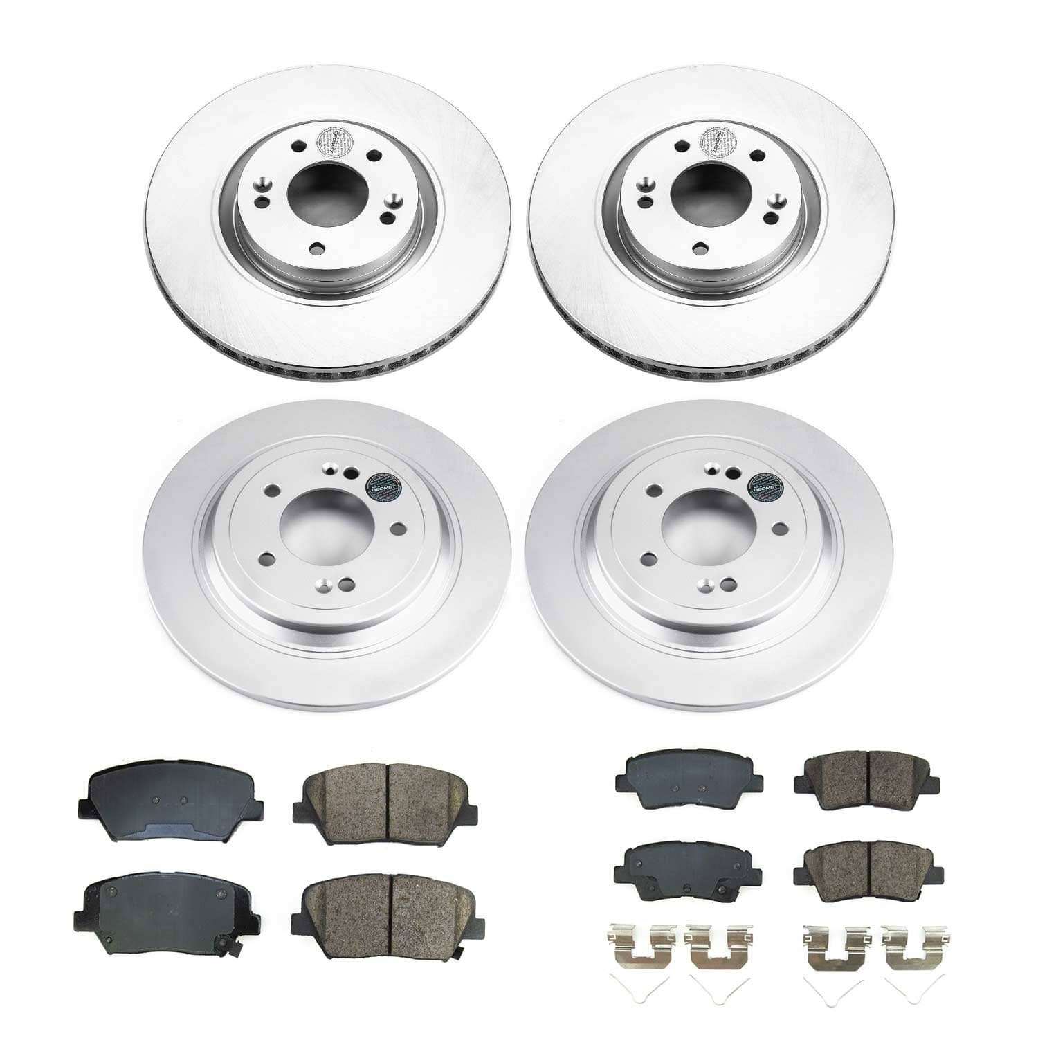 Power Stop - CRK8612 - Front and Rear - Disc Brake Pad and Rotor Kit