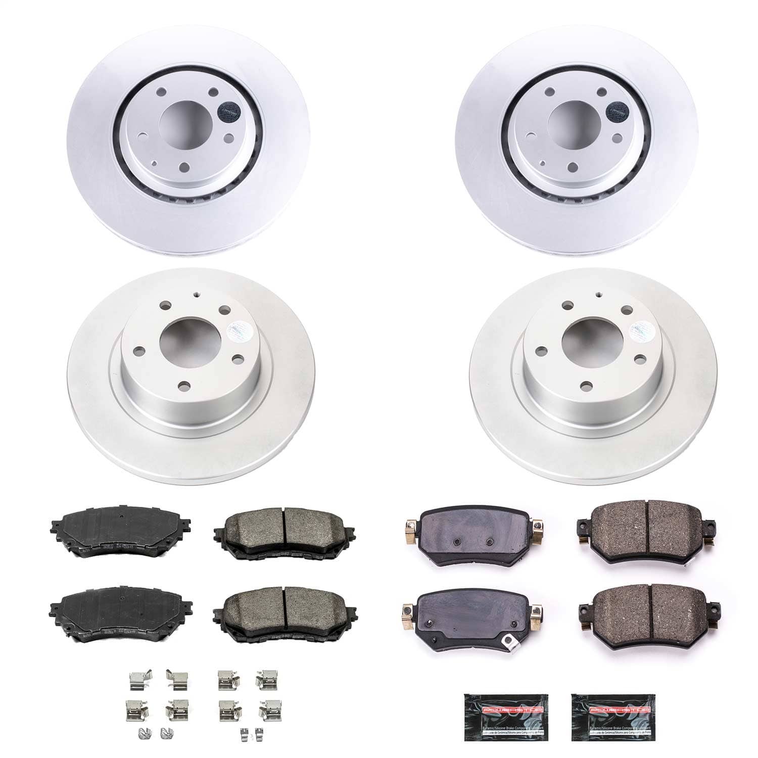 Power Stop - CRK8618 - Front and Rear - Disc Brake Pad and Rotor Kit