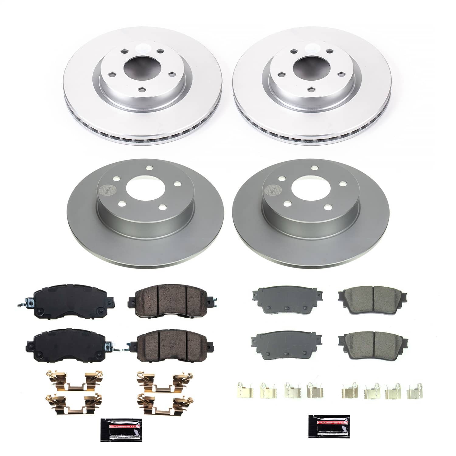 Power Stop - CRK8684 - Front and Rear - Disc Brake Pad and Rotor Kit