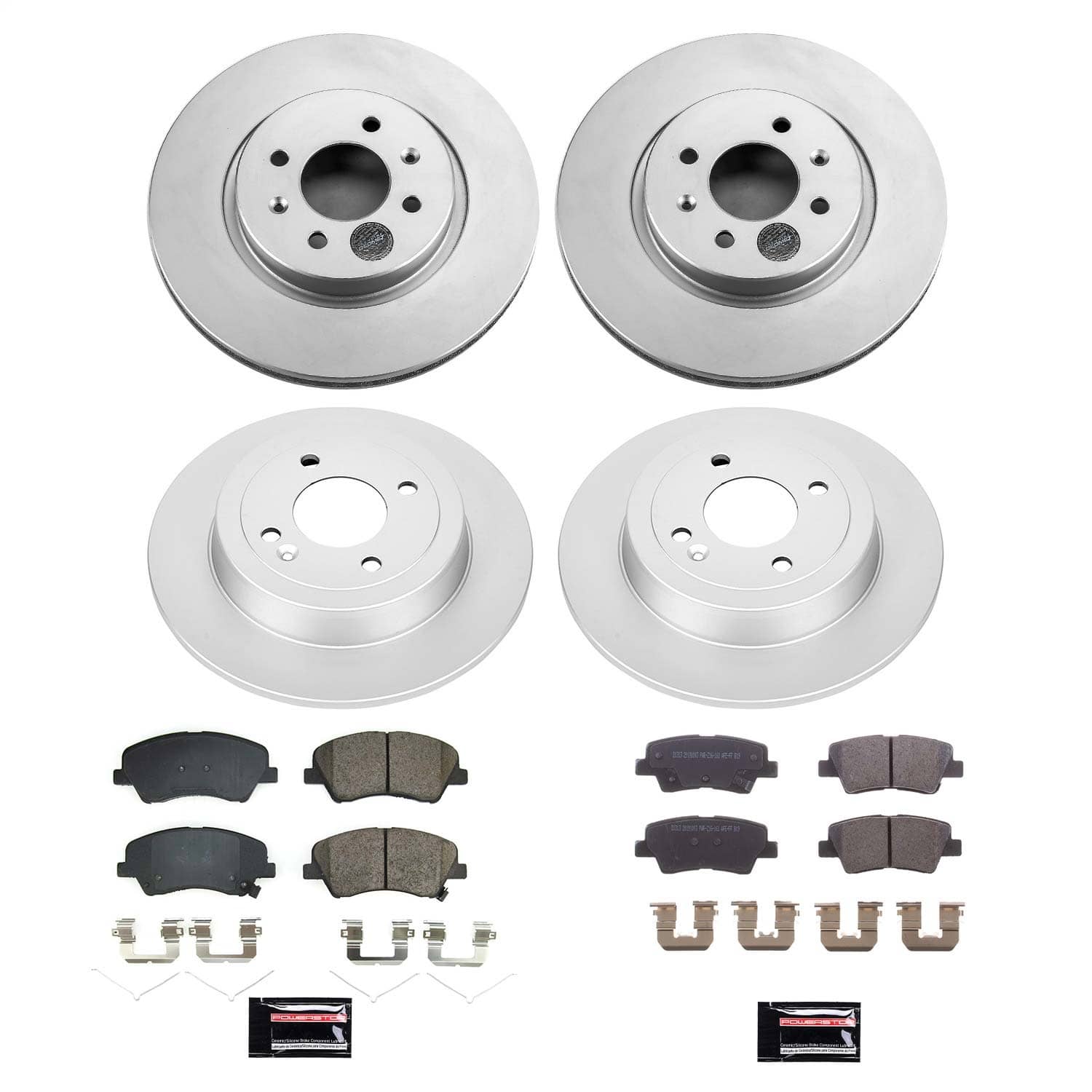 Power Stop - CRK8724 - Front and Rear - Disc Brake Pad and Rotor Kit