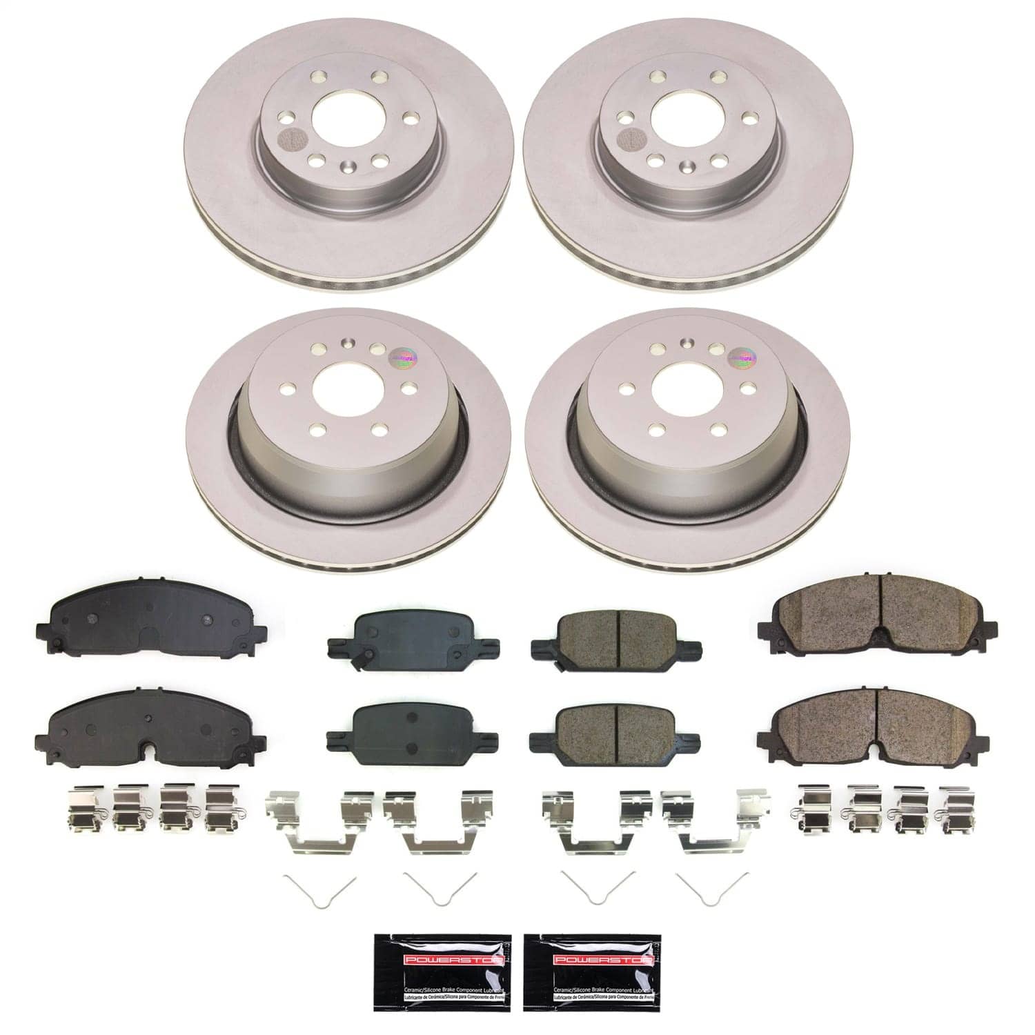 Power Stop - CRK8797 - Front and Rear - Disc Brake Pad and Rotor Kit