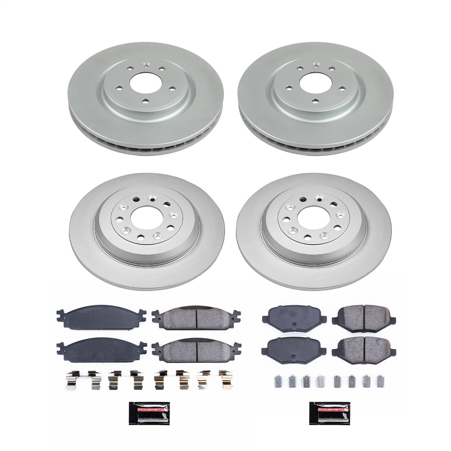 Power Stop - CRK8970 - Front and Rear - Disc Brake Pad and Rotor Kit