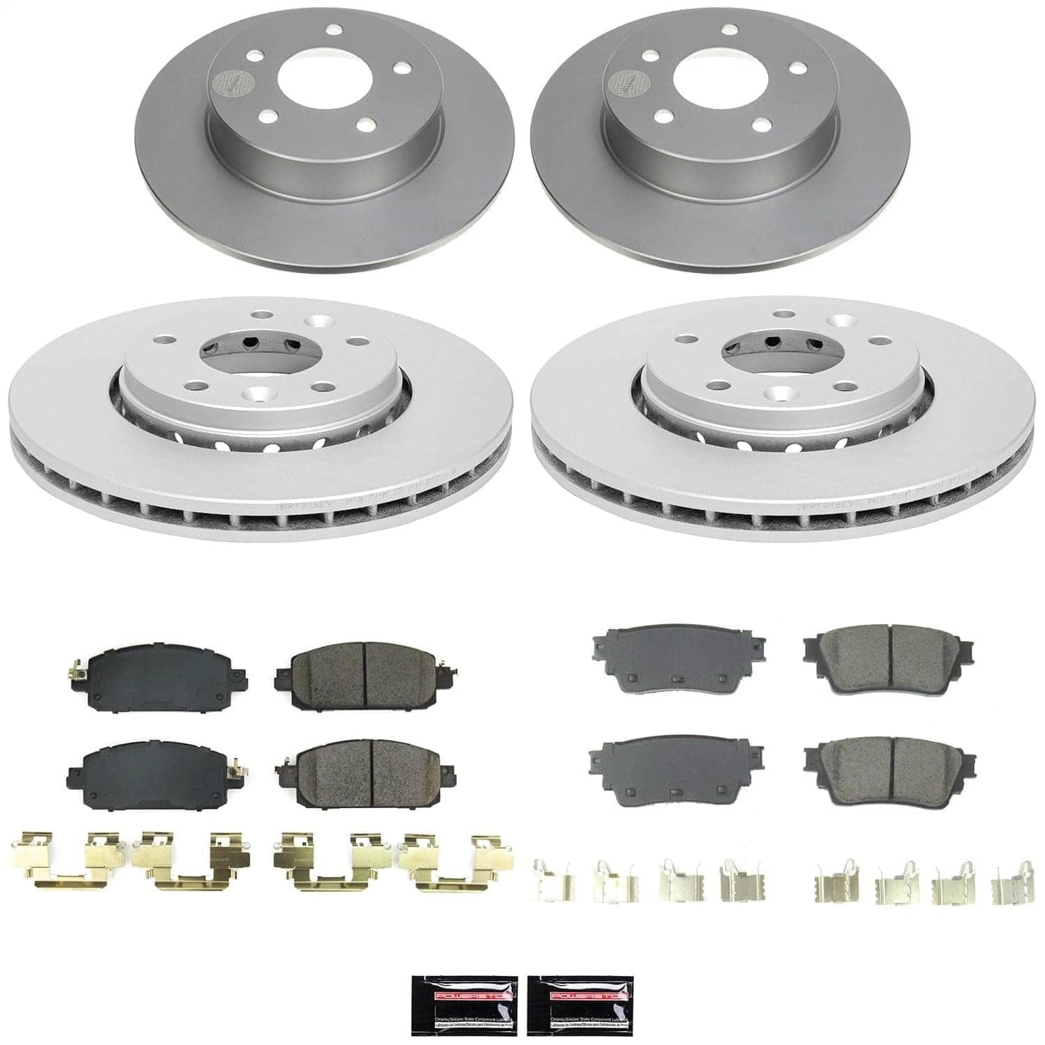 Power Stop - CRK9182 - Front and Rear - Disc Brake Pad and Rotor Kit