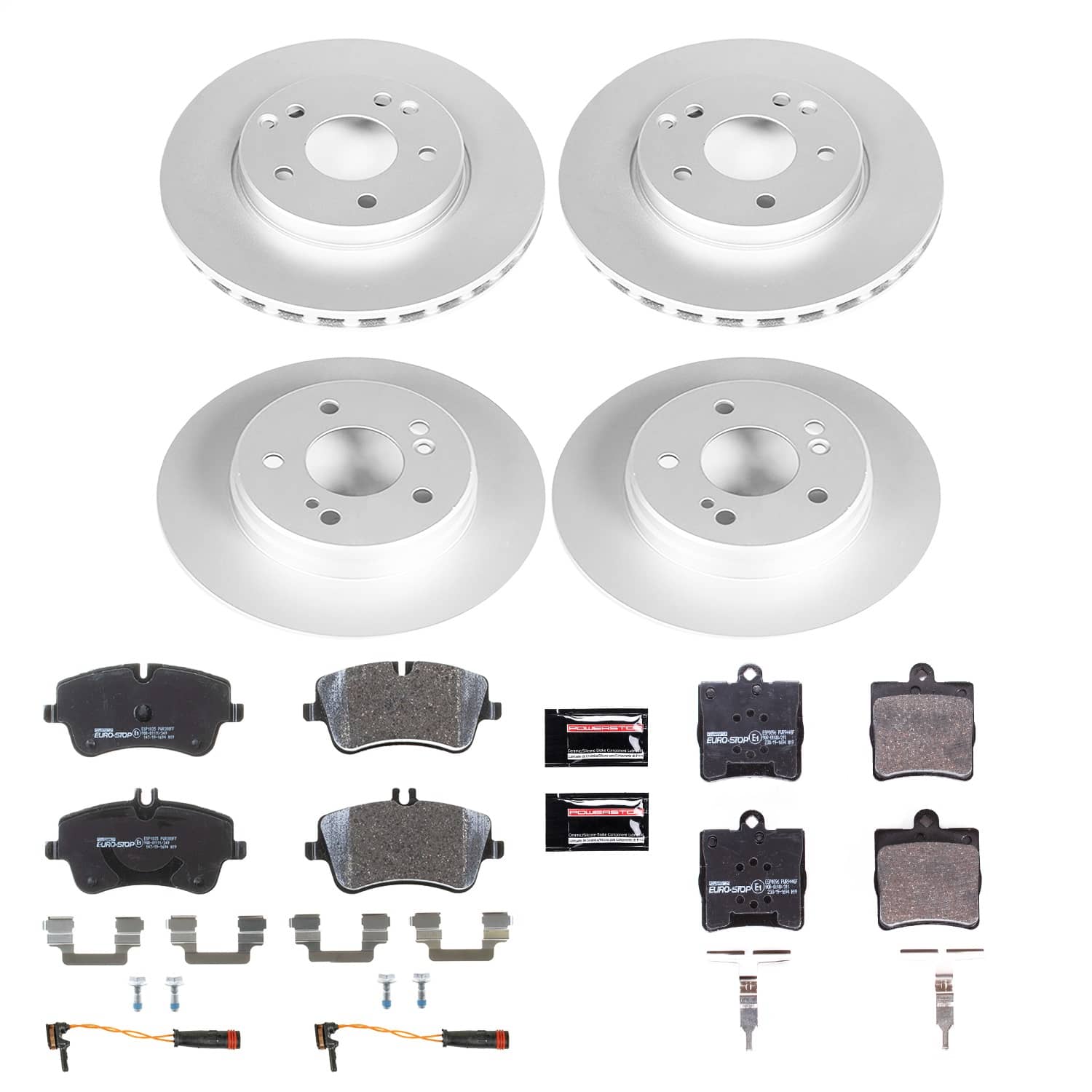 Power Stop - ESK2812 - Front and Rear - Disc Brake Pad and Rotor Kit