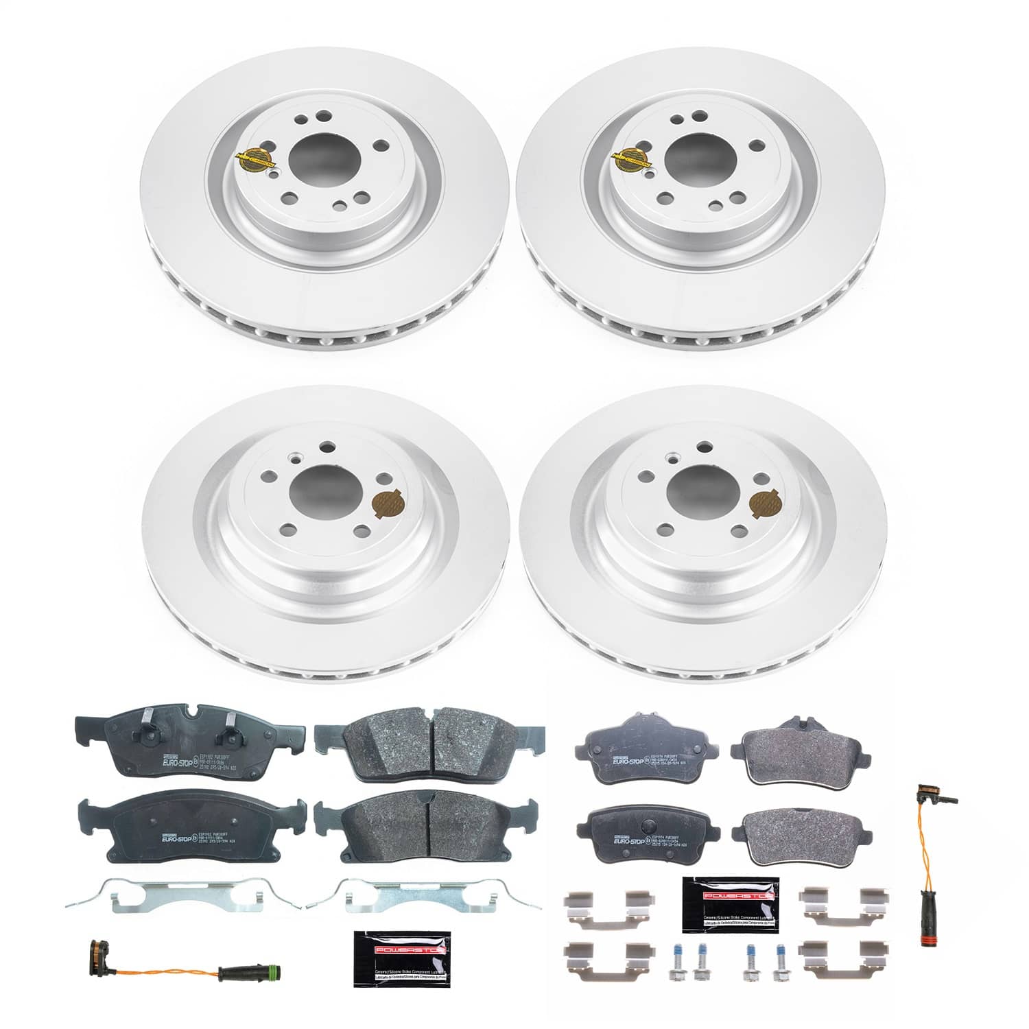 Power Stop - ESK7445 - Front and Rear - Disc Brake Pad and Rotor Kit