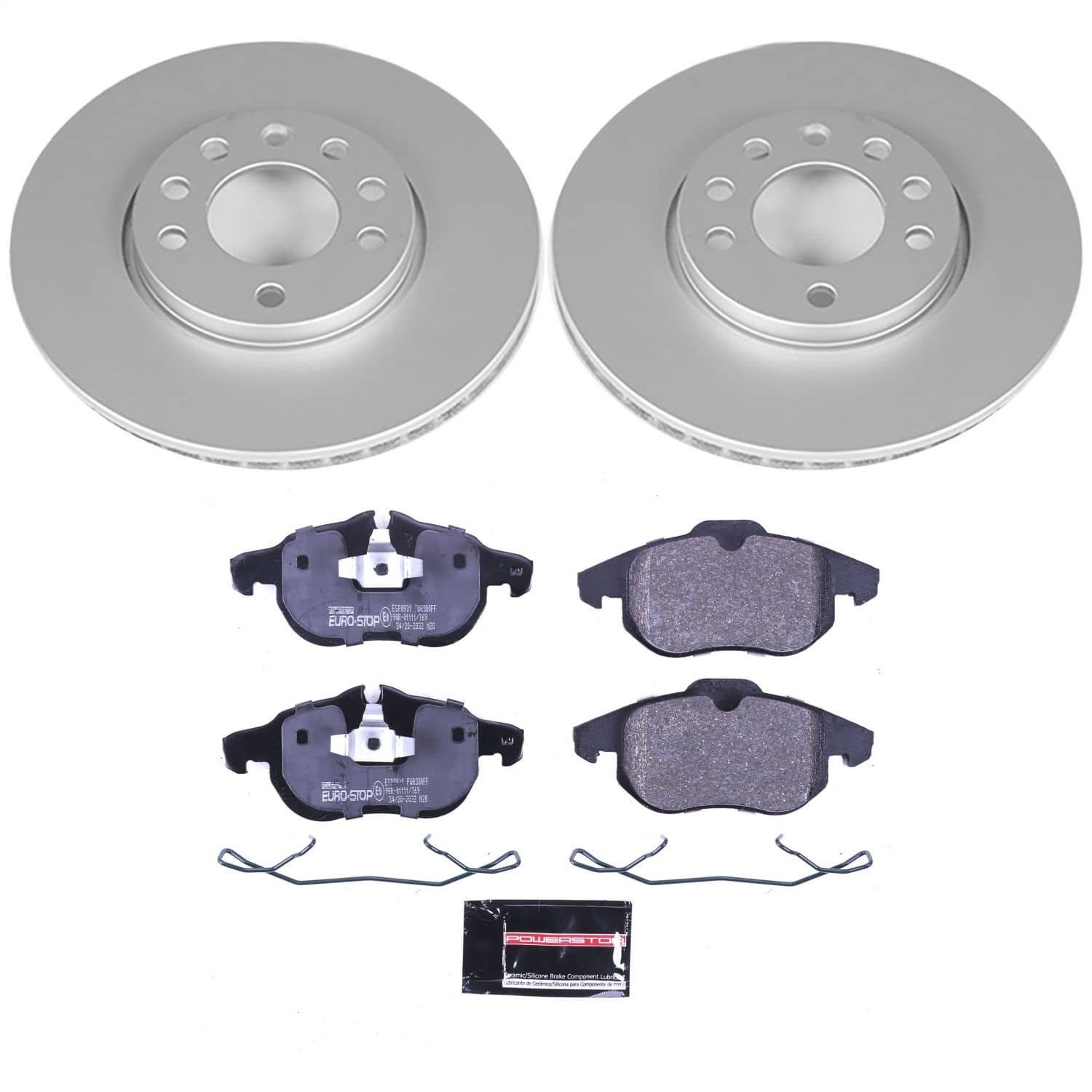 Power Stop - ESK978 - Front - Disc Brake Pad and Rotor Kit