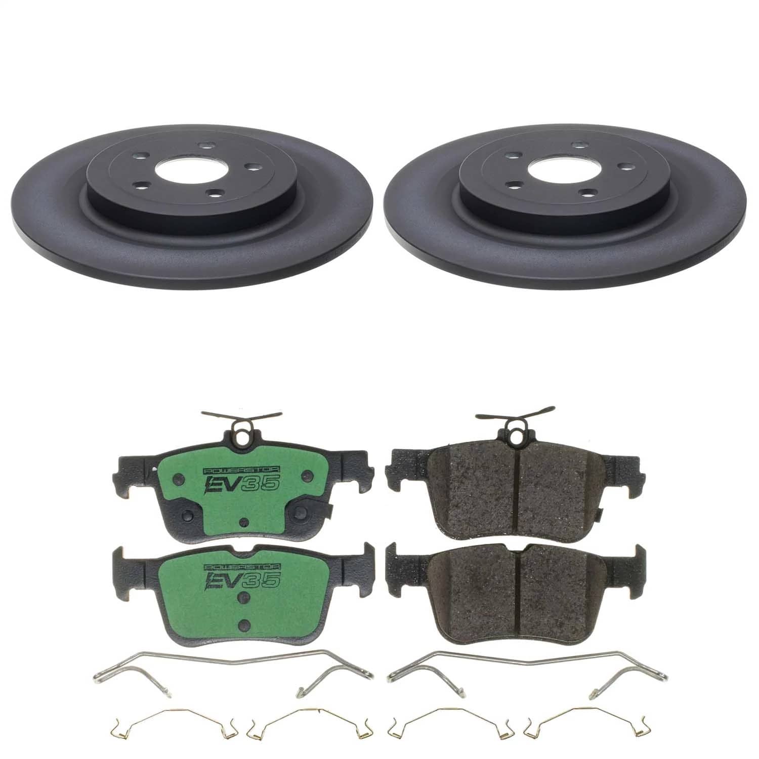 Power Stop - EVK8766 - Rear - Disc Brake Pad and Rotor Kit