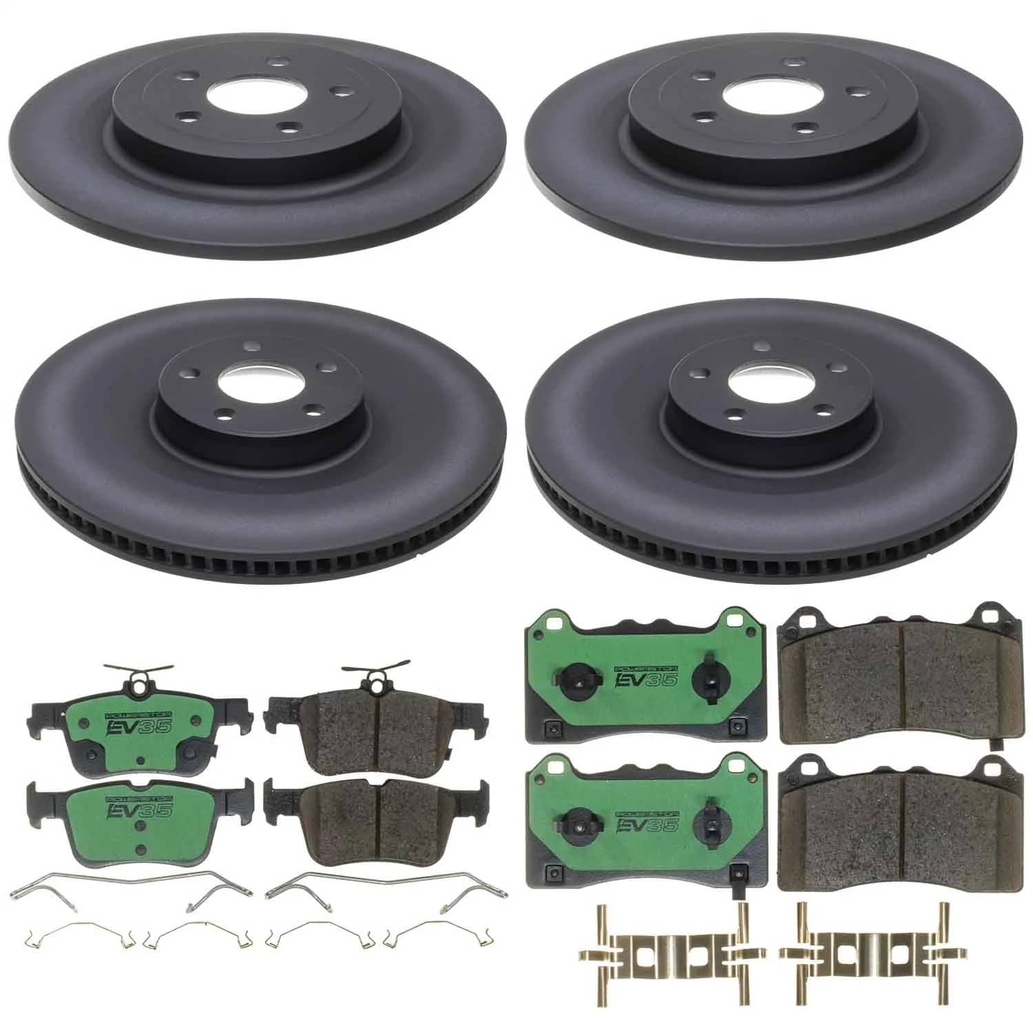 Power Stop - EVK8805 - Front and Rear - Disc Brake Pad and Rotor Kit
