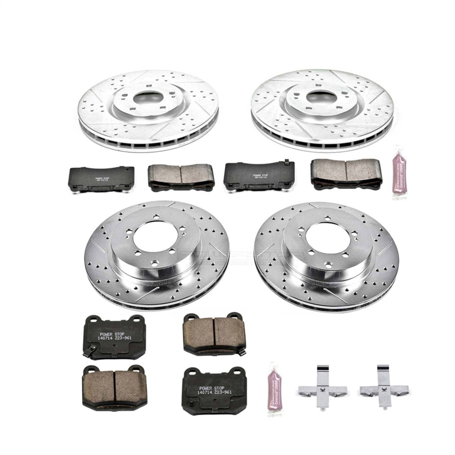Power Stop - K108 - Front and Rear - Disc Brake Pad and Rotor Kit
