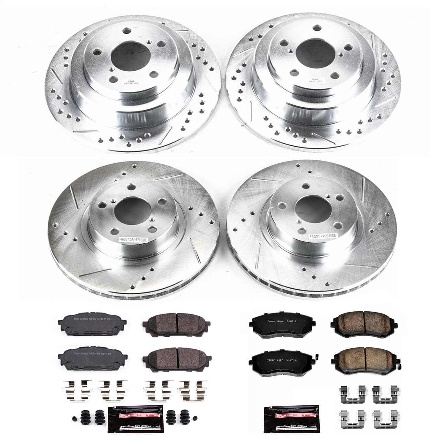 Power Stop - K1127 - Front and Rear - Disc Brake Pad and Rotor Kit