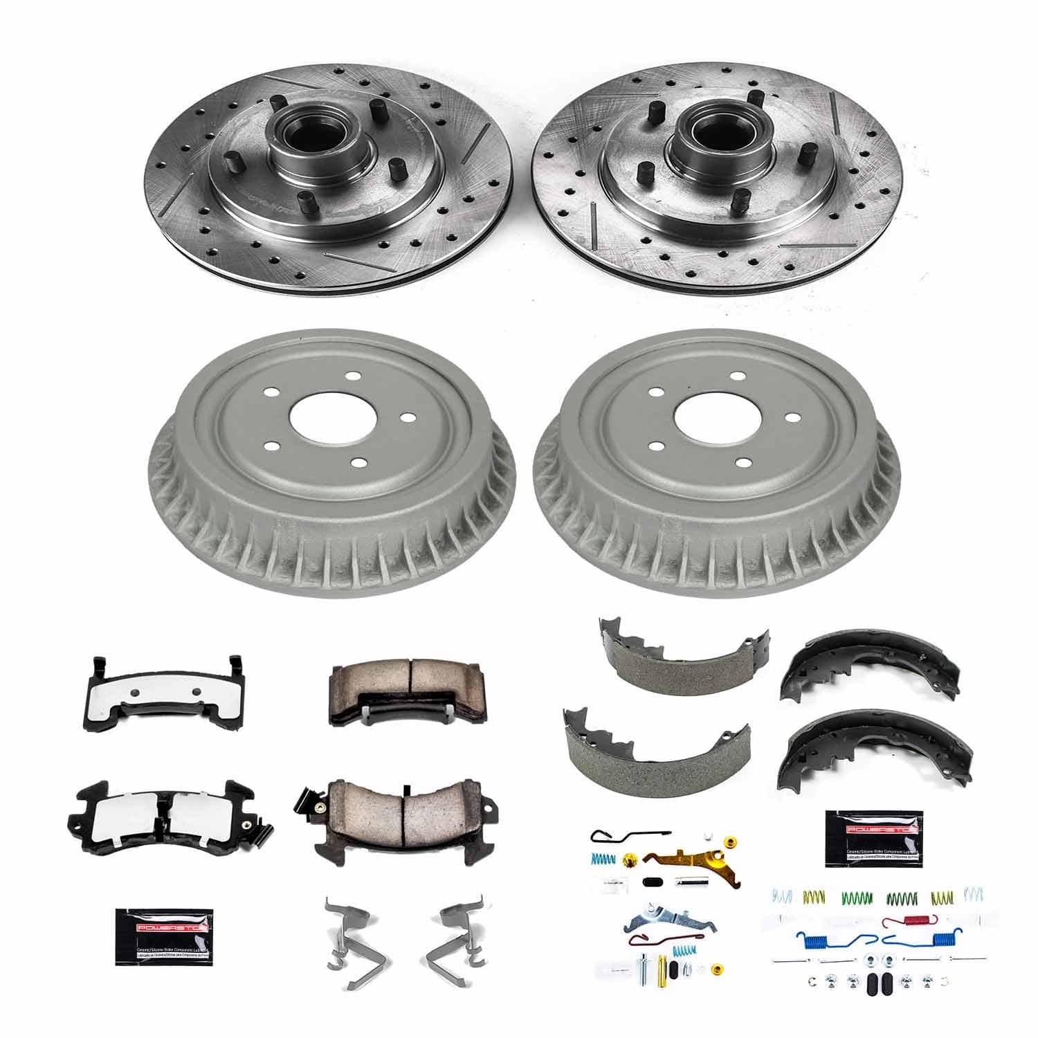Power Stop - K15054DK-36 - Complete Vehicle Disc/Drum Brake Kit