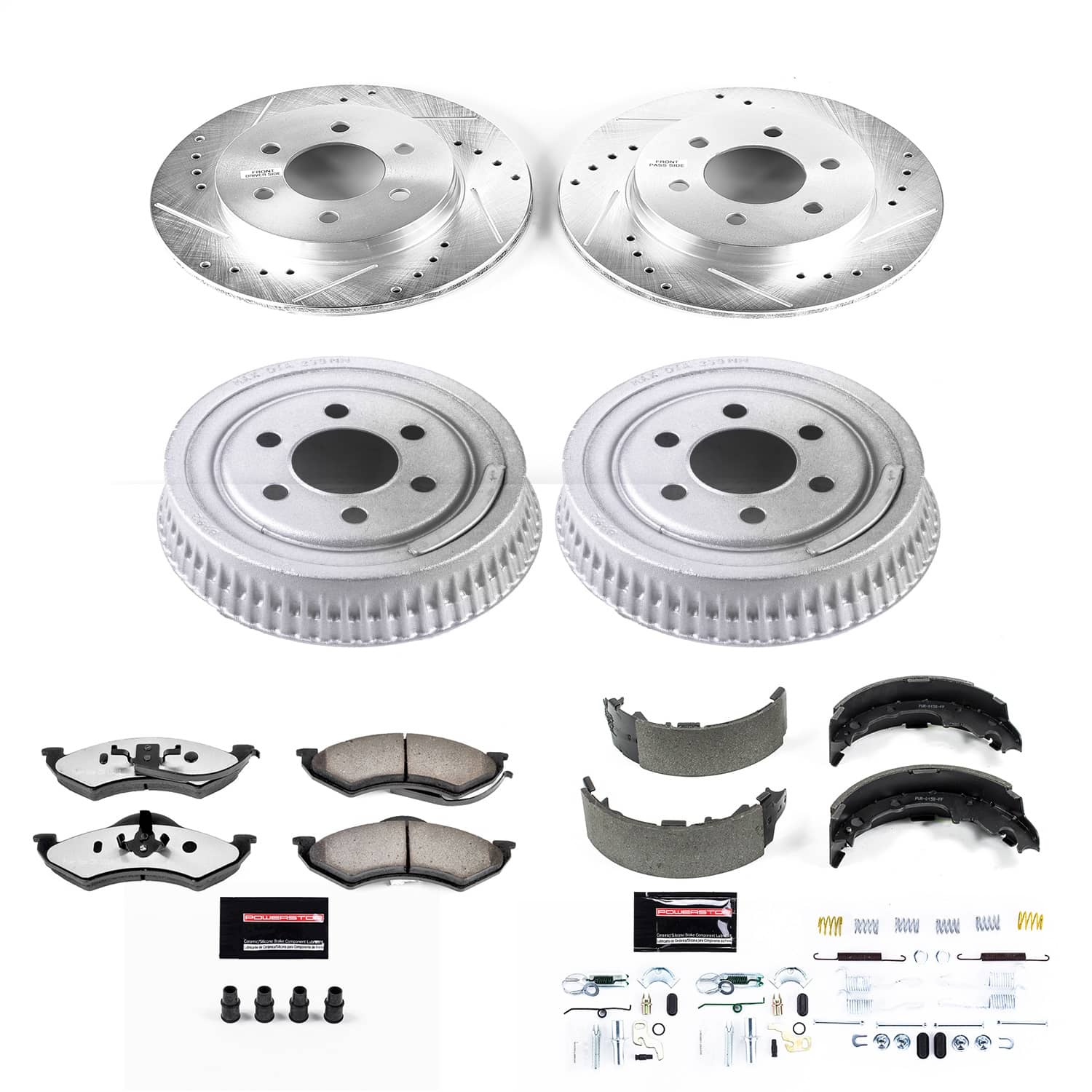 Power Stop - K15071DK-36 - Complete Vehicle Disc/Drum Brake Kit