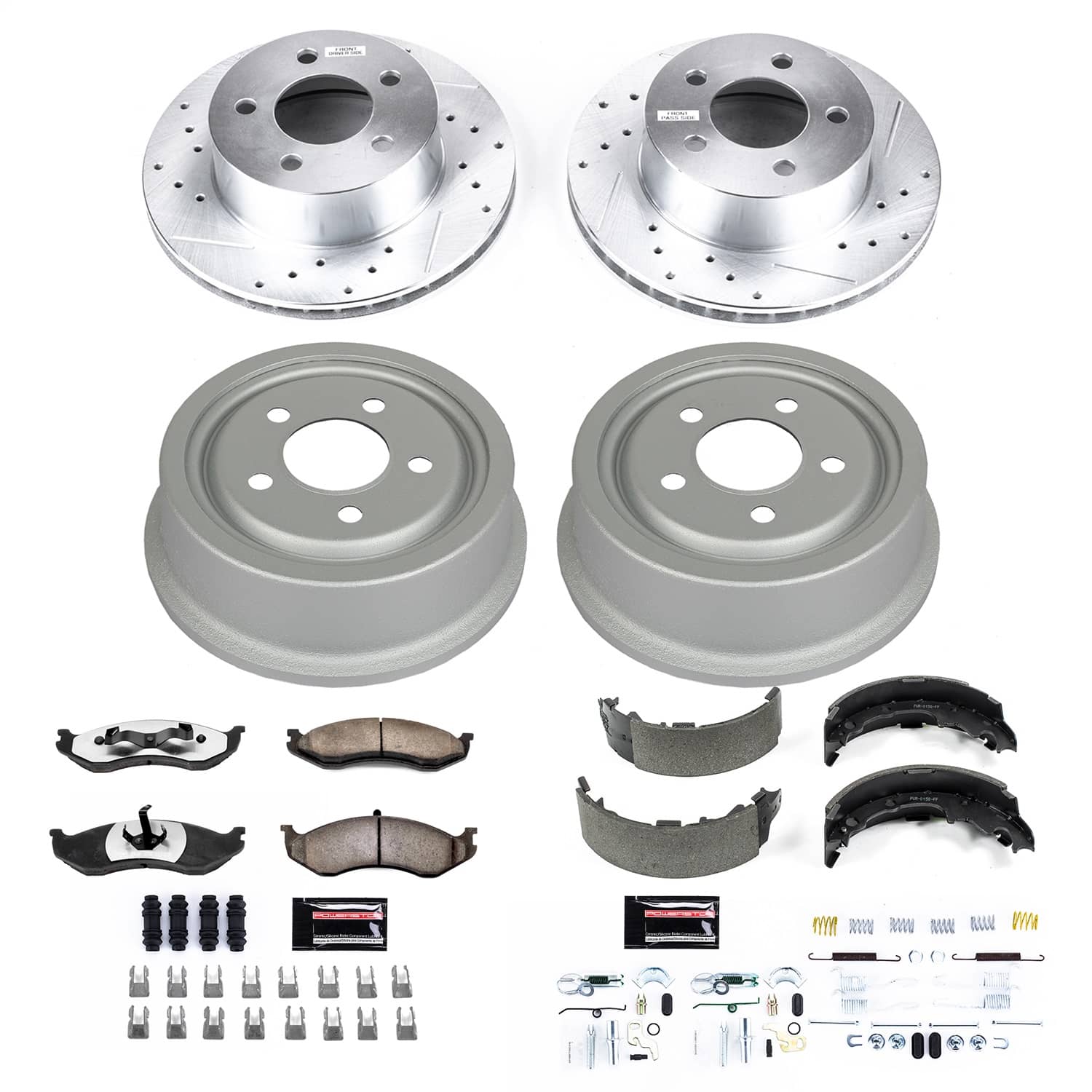 Power Stop - K15073DK-36 - Complete Vehicle Disc/Drum Brake Kit