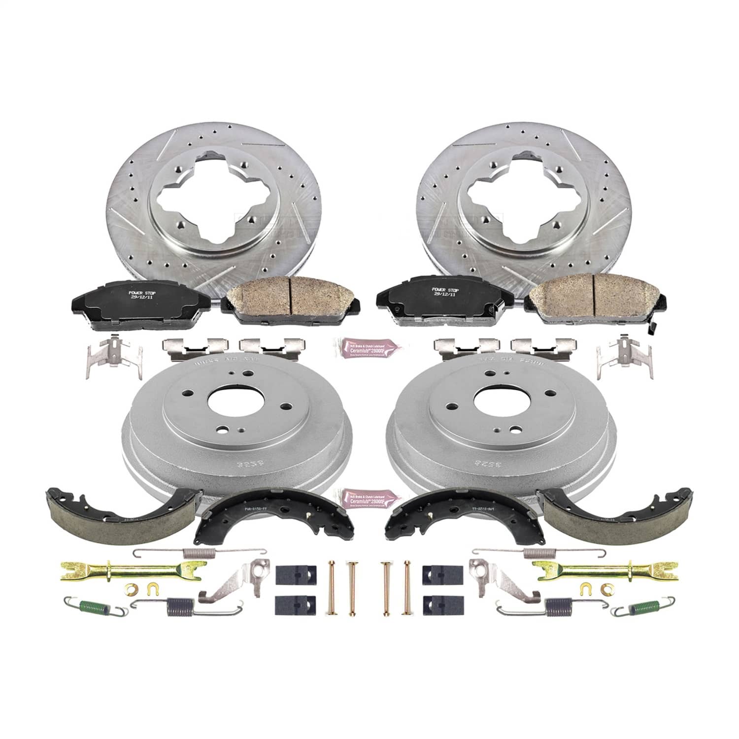 Power Stop - K15104DK - Complete Vehicle Disc/Drum Brake Kit