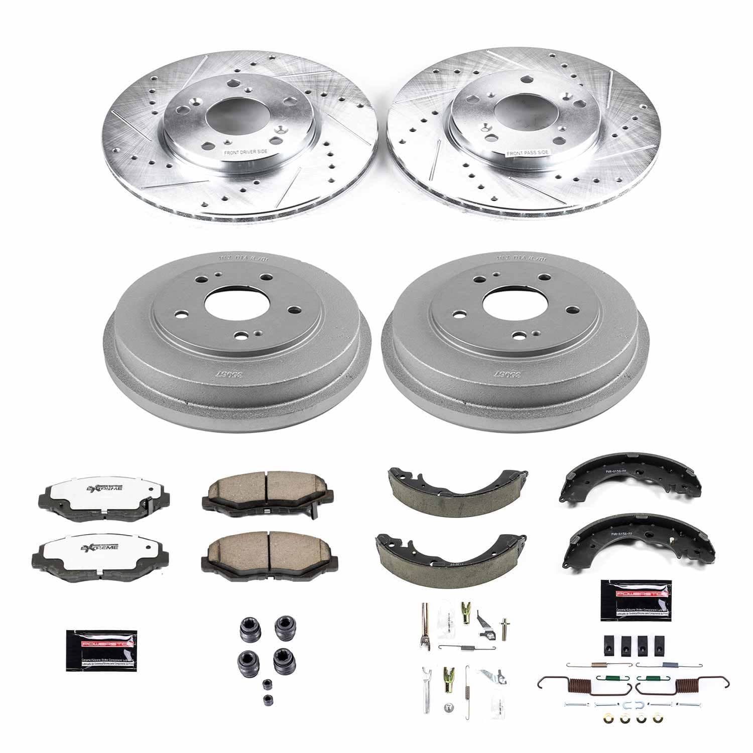 Power Stop - K15107DK-26 - Complete Vehicle Disc/Drum Brake Kit